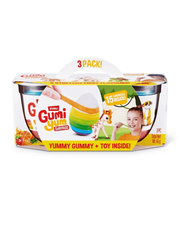 3 Pack Zuru Gumi Yum Surprise 66g