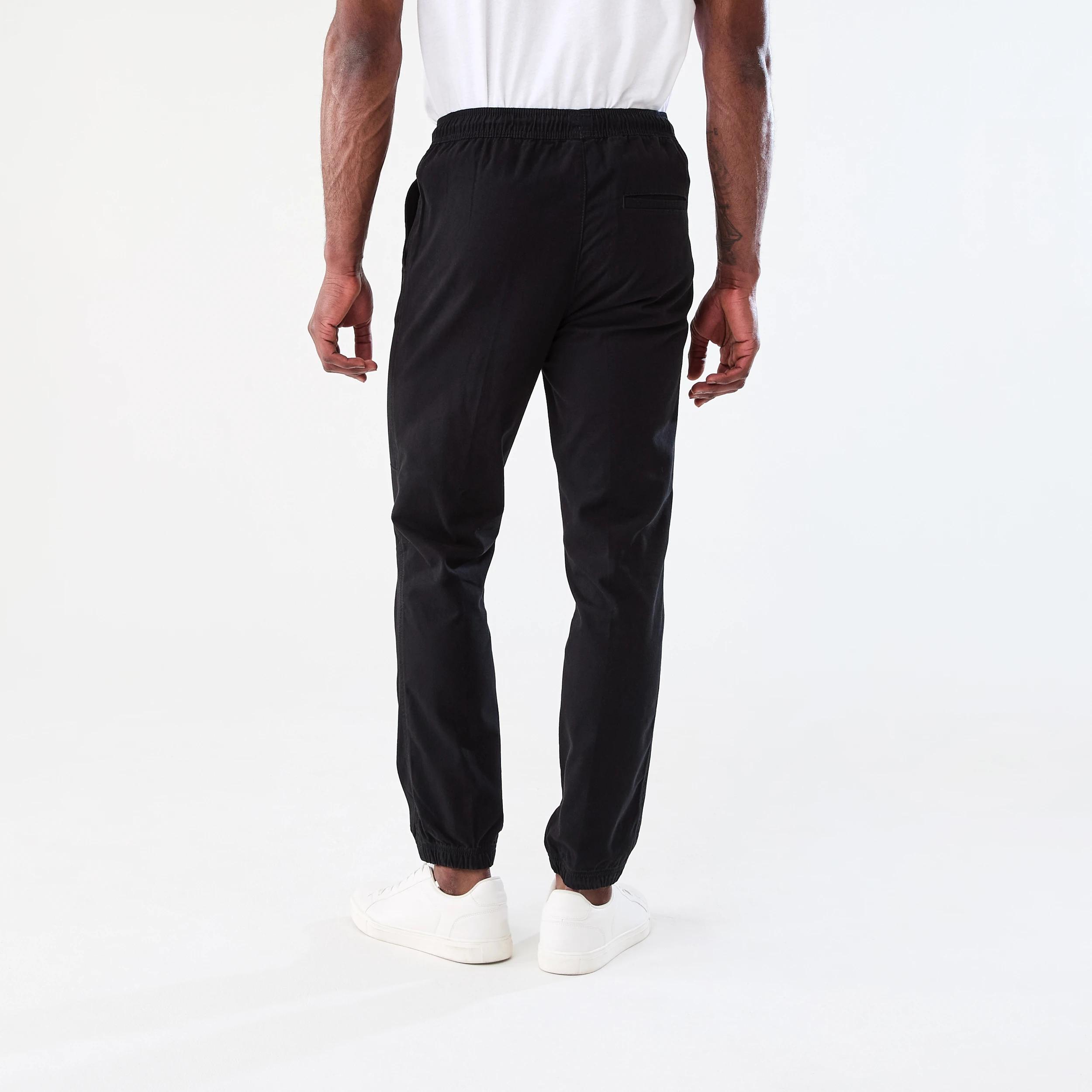 3 Elastic Waist Cuffed Joggers Black, 3 of 7