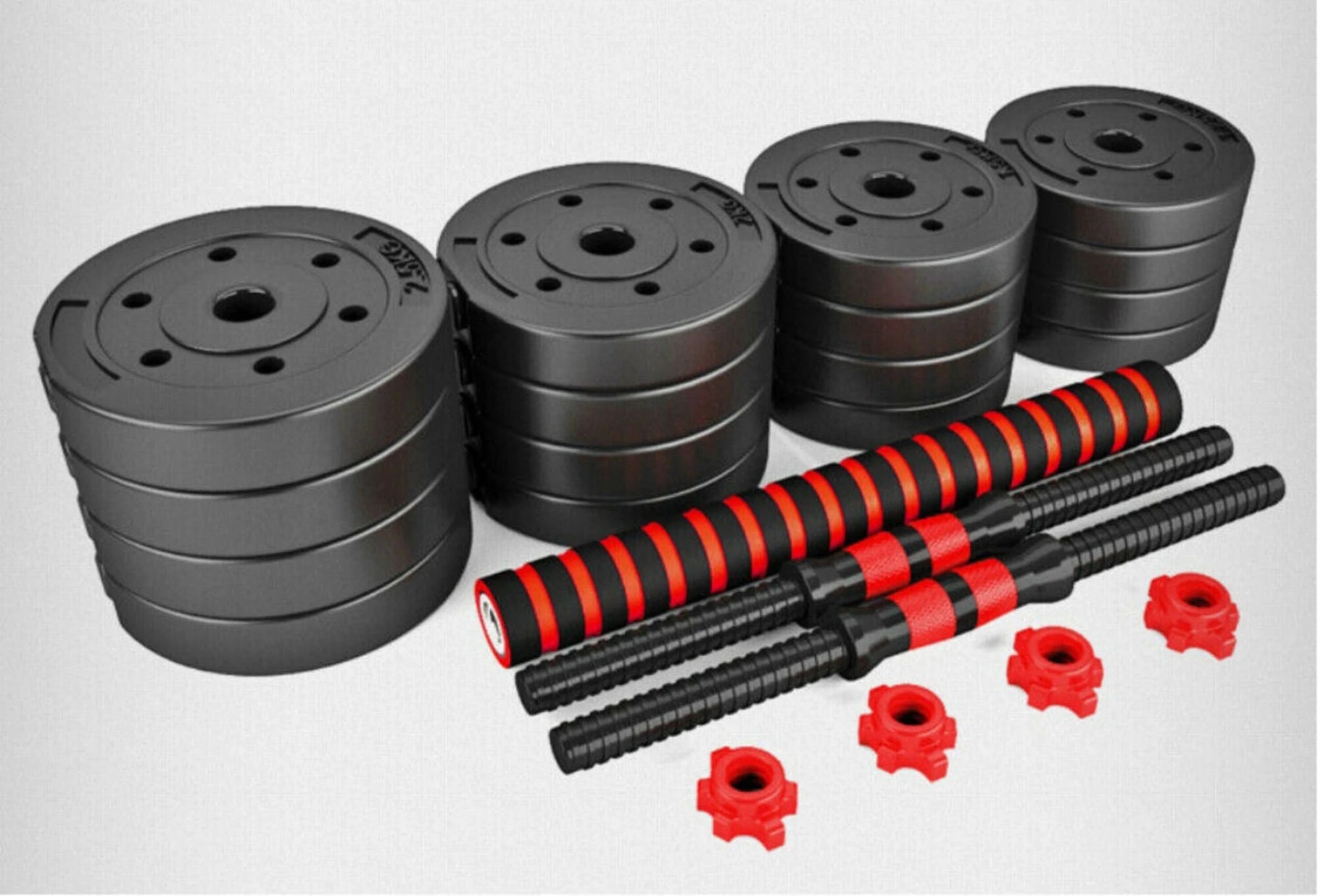 4 Fitness Master 30kg Adjustable Dumbbell Set Barbell Home Gym Workout, 4 of 9