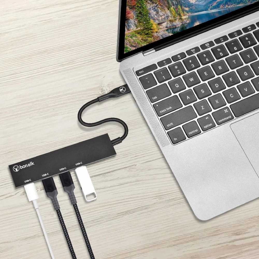 5 Bonelk Long-Life USB-C 4 Port Slim Hub Black, 5 of 5