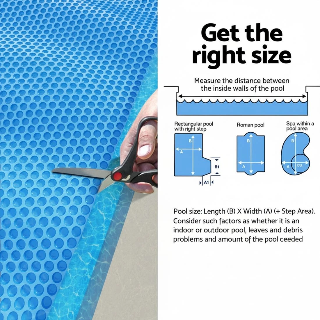 6 Aquabuddy Pool Cover 600 Micron 11x6.2m Swimming Pool Solar Blanket - Multi, 6 of 6