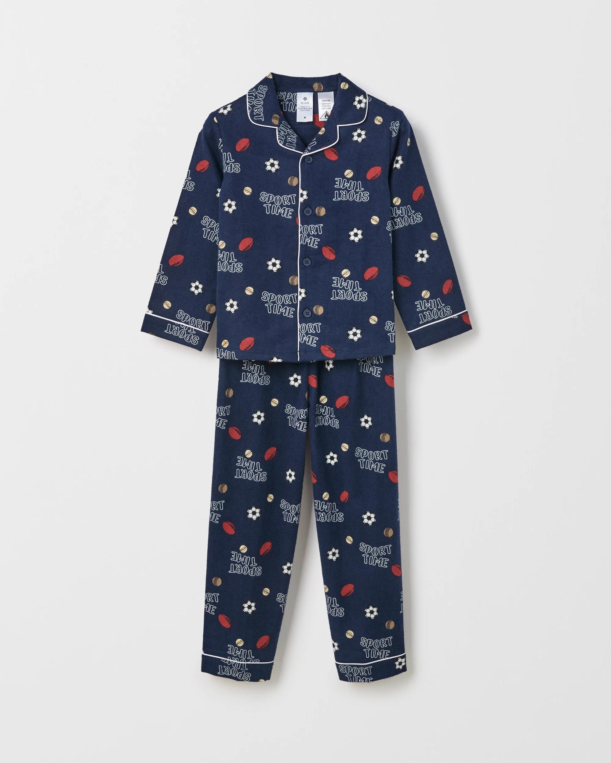 5 Target Kids Australian Cotton Younger Boys Flannelette Pyjama Set SPORTS, 5 of 7