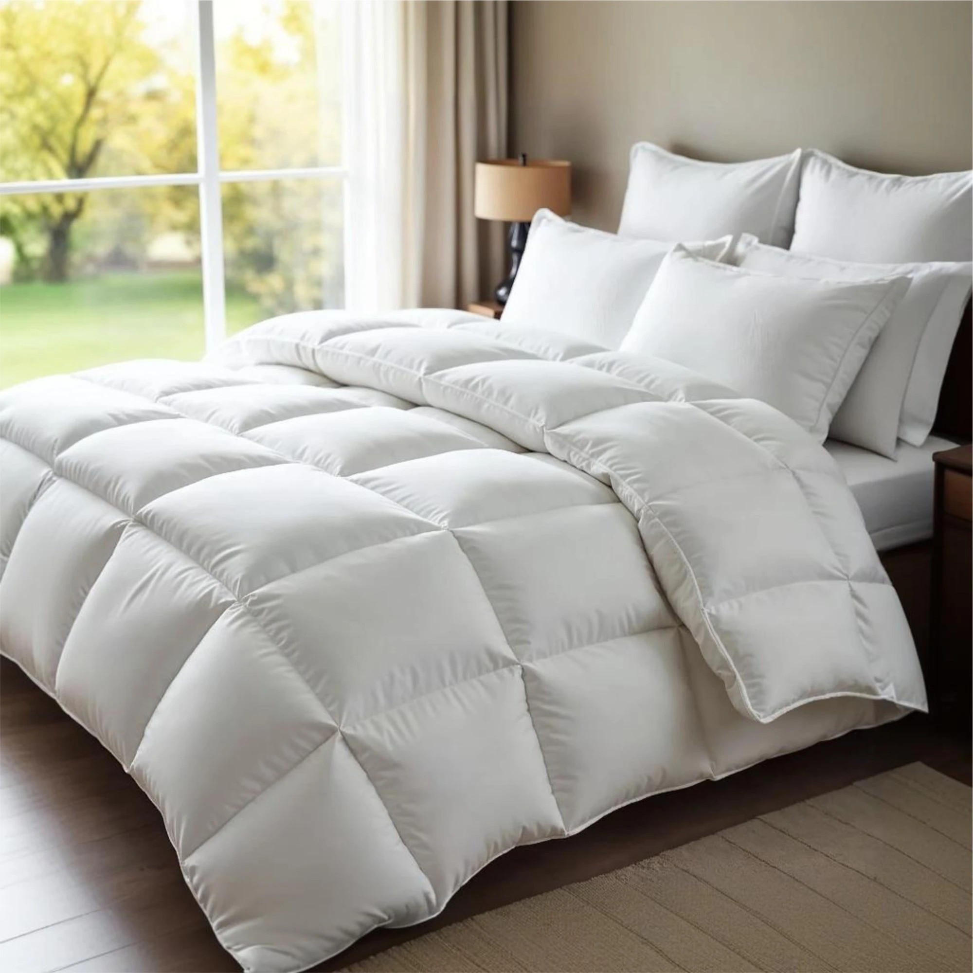 2 Royal Comfort 800GSM Down Alternative Quilt Hotel Grade Microfibre Cover - Super King Bed - White, 2 of 5