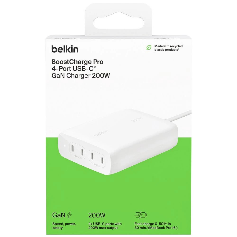 4 Belkin 4-Port USB-C Desk Charger 200W White, 4 of 9