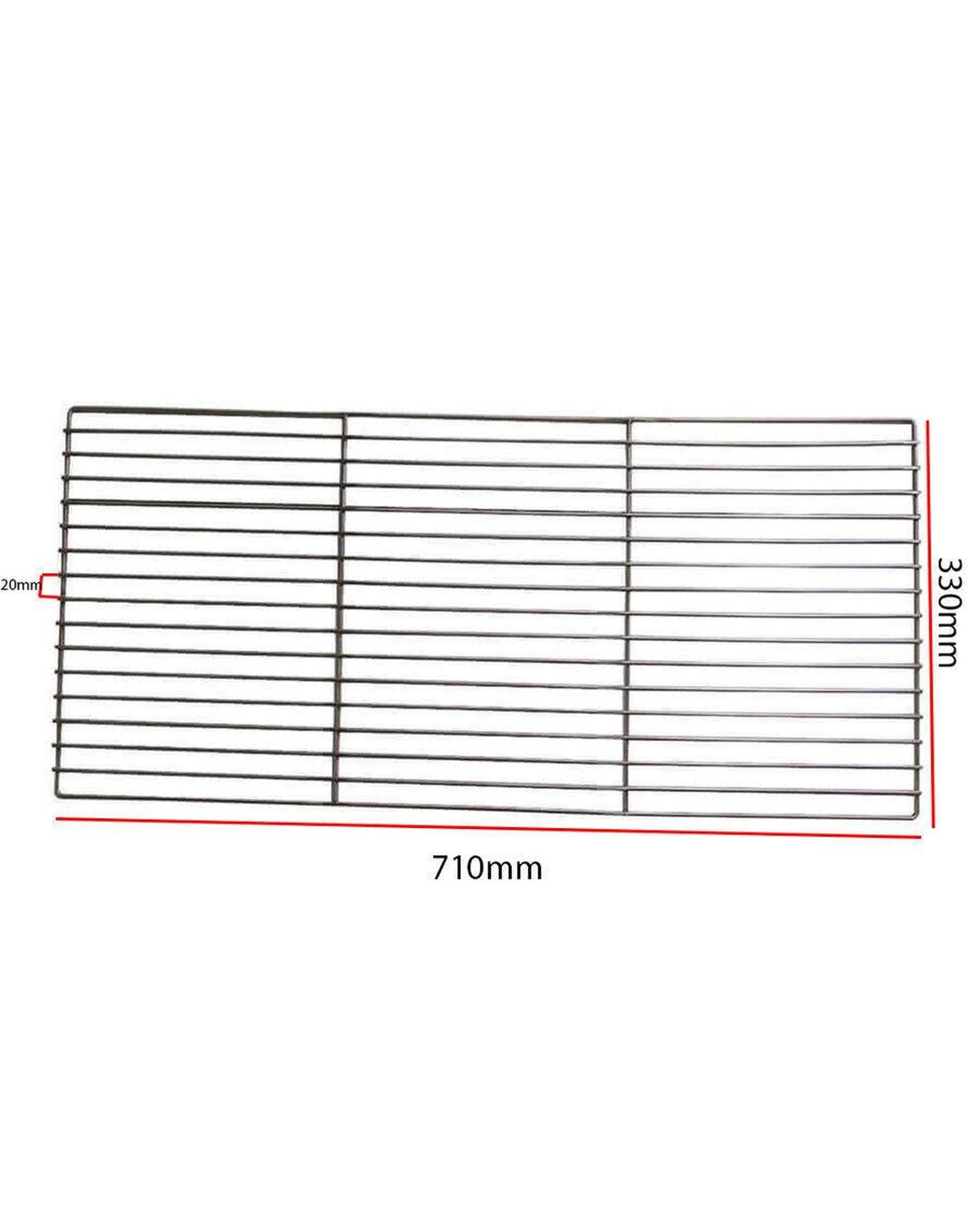 9 Flaming Coals Stainless Steel BBQ Grill 715mm x 330mm, 9 of 9