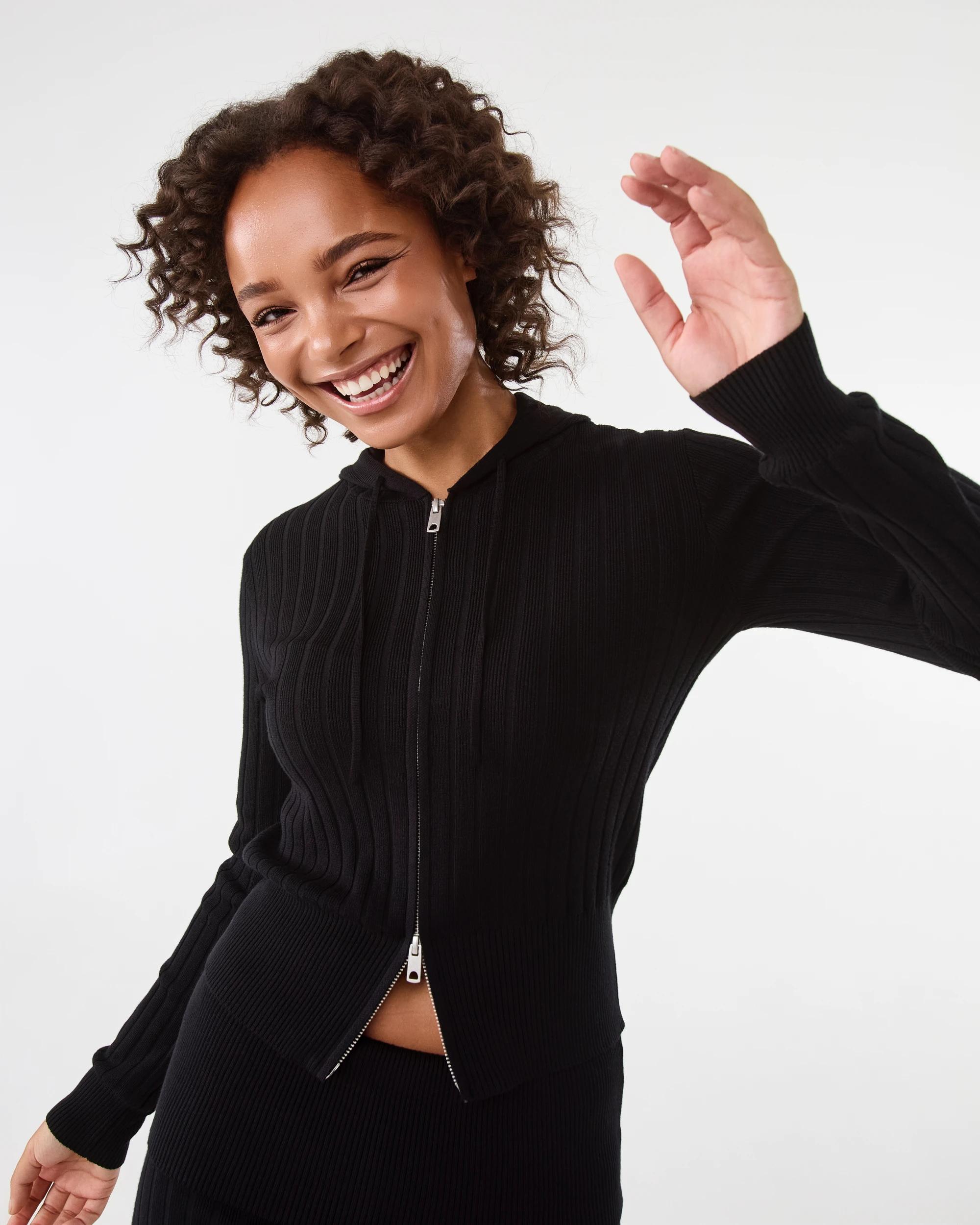 5 Knit Hoodie Black, 5 of 7