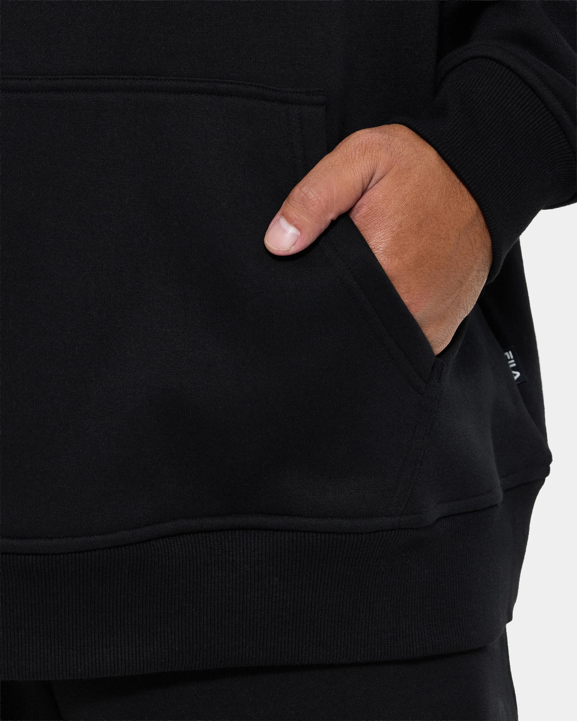 6 Fila Plus Fleece Hoodie BLACK, 6 of 7