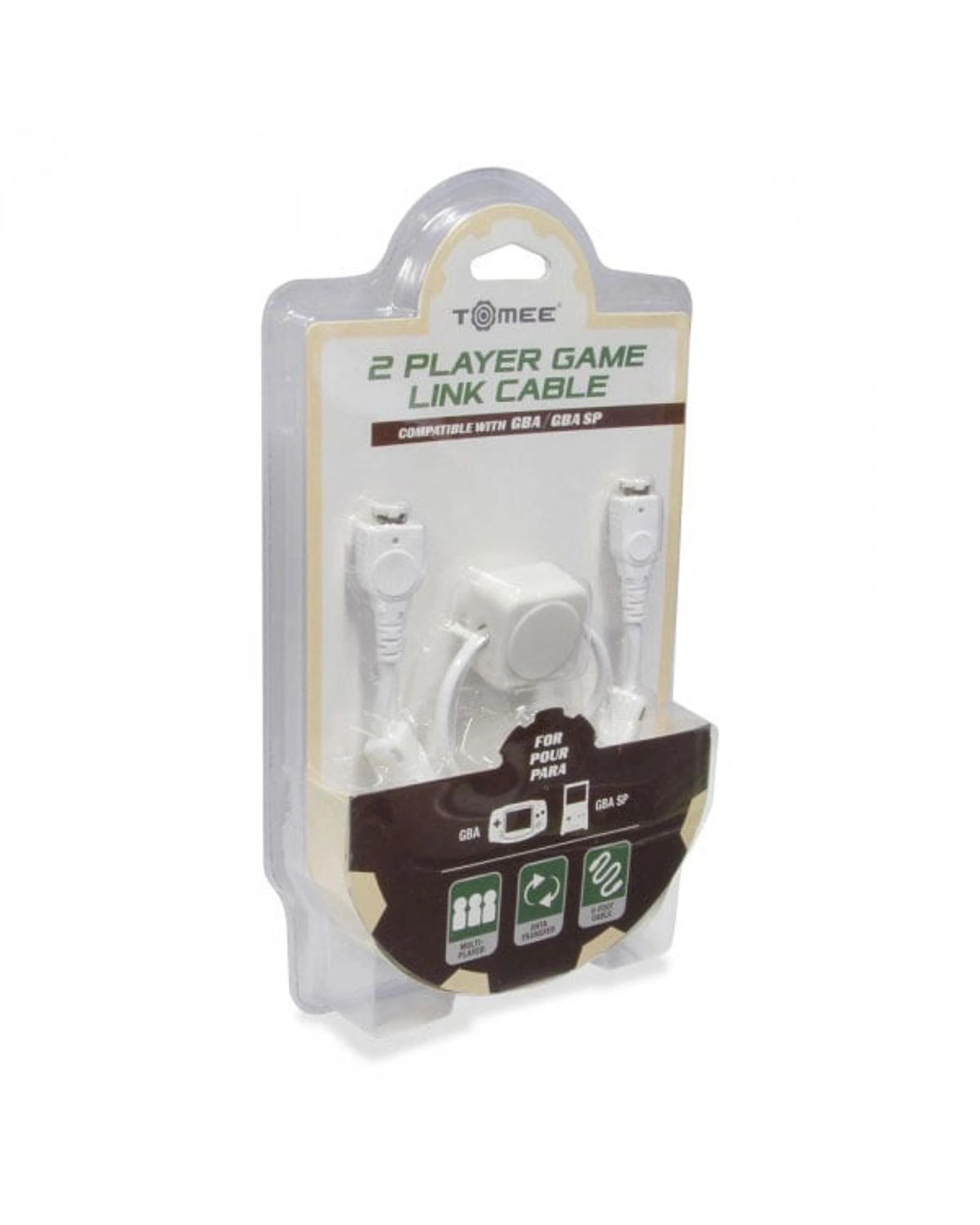 1 Tomee 2 Player Link Cable White for Gamboy Advance, 1 of 1