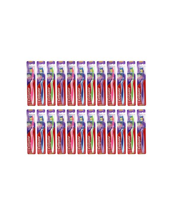 Colgate 24PK Colgate ZigZag Soft Toothbrush Teeth Cleaning Care Pack Oral Hygiene Care - Multi