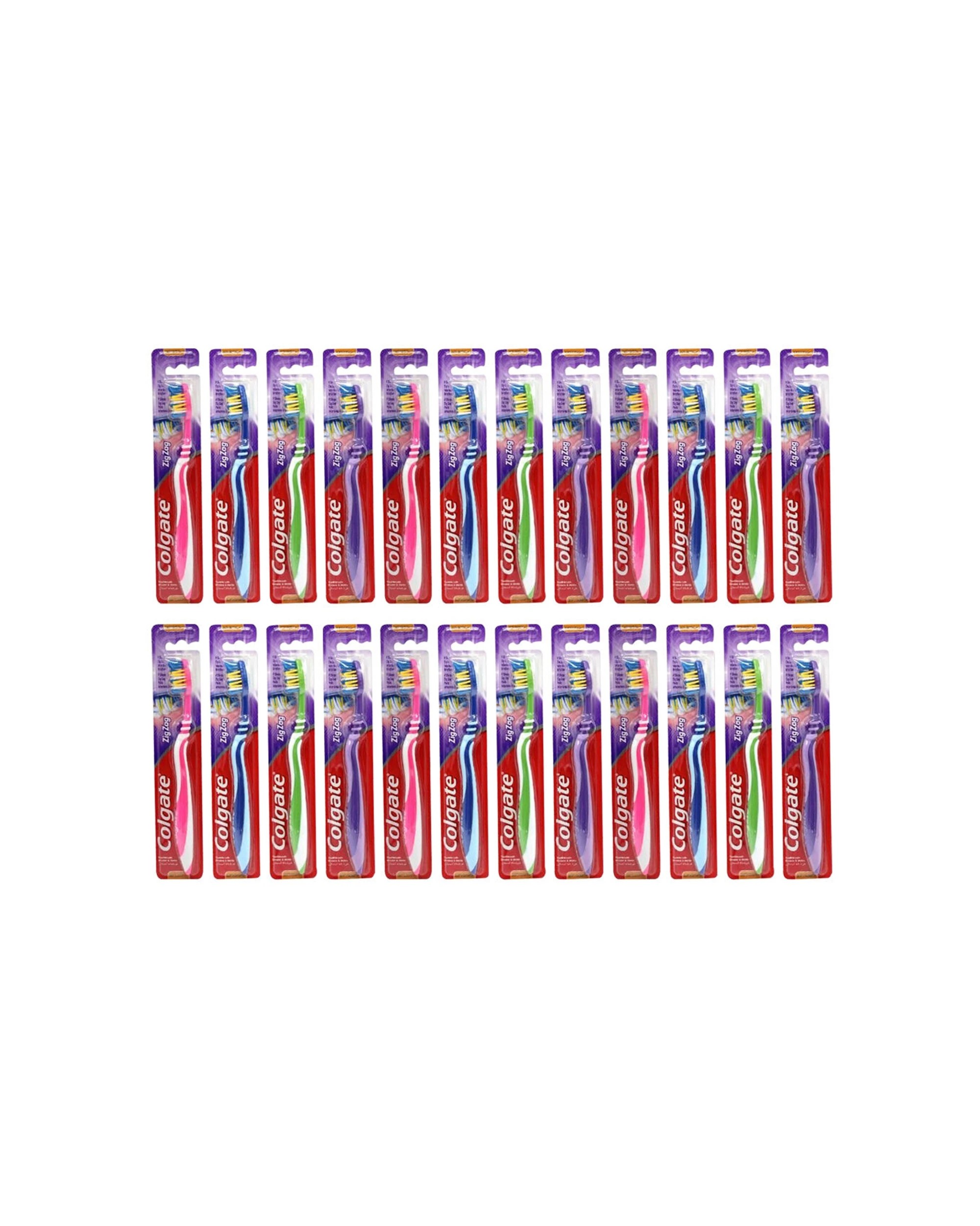 1 Colgate 24PK Colgate ZigZag Soft Toothbrush Teeth Cleaning Care Pack Oral Hygiene Care - Multi, 1 of 6