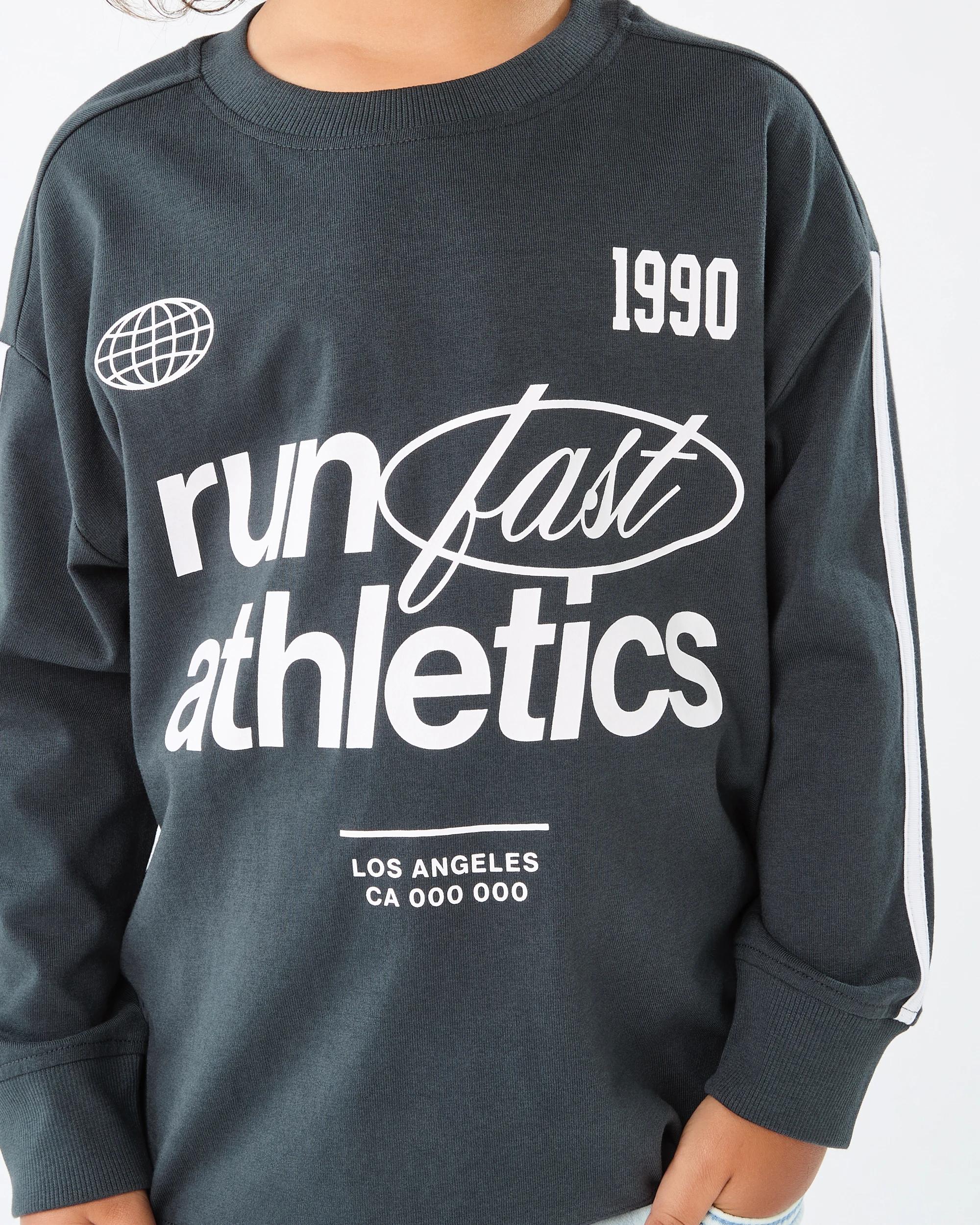 3 Long Sleeve Oversized T-shirt Nvy Slogan, 3 of 6