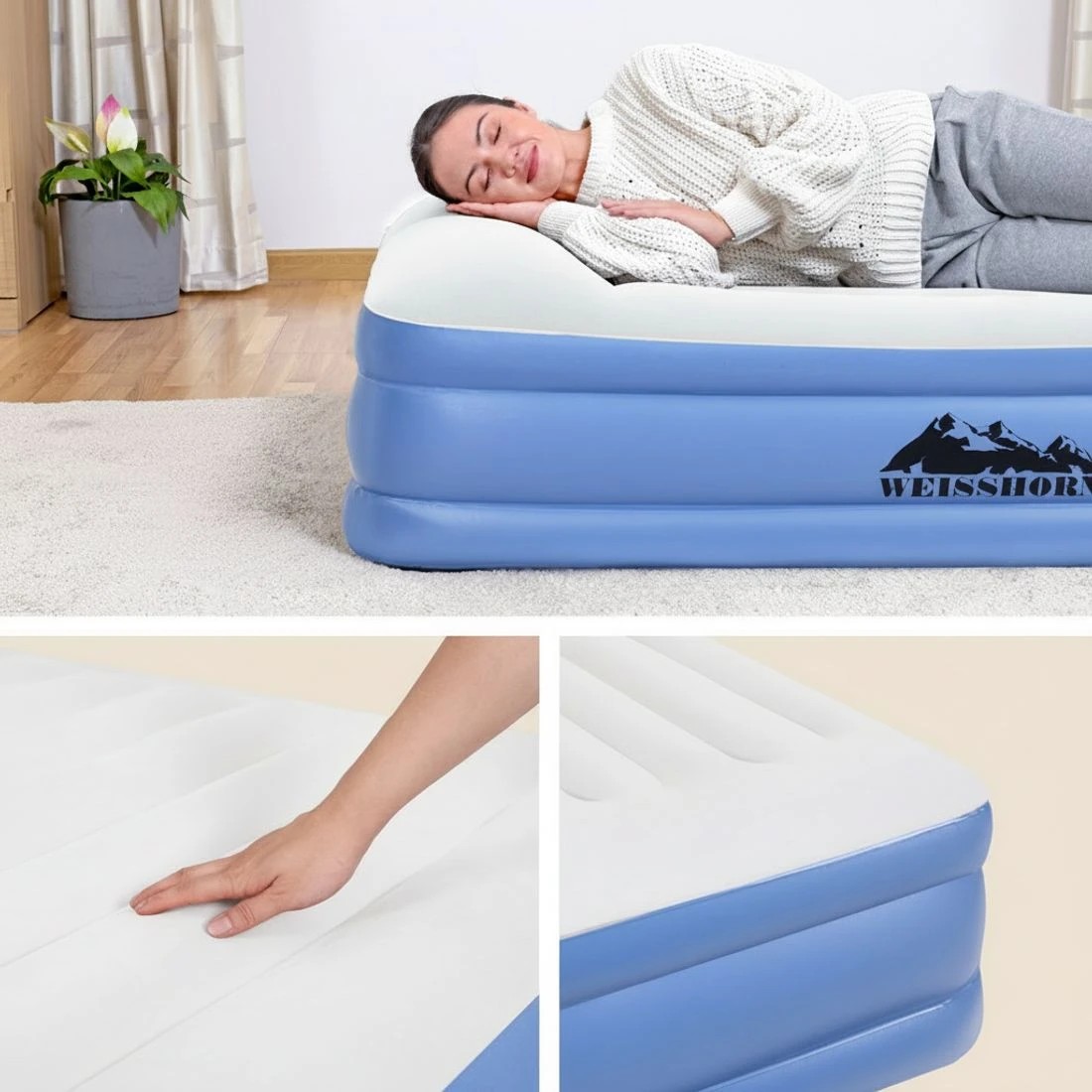 5 Weisshorn Air Mattress Queen Inflatable Bed 46cm Air bed - Queen Bed - Multi, 5 of 7