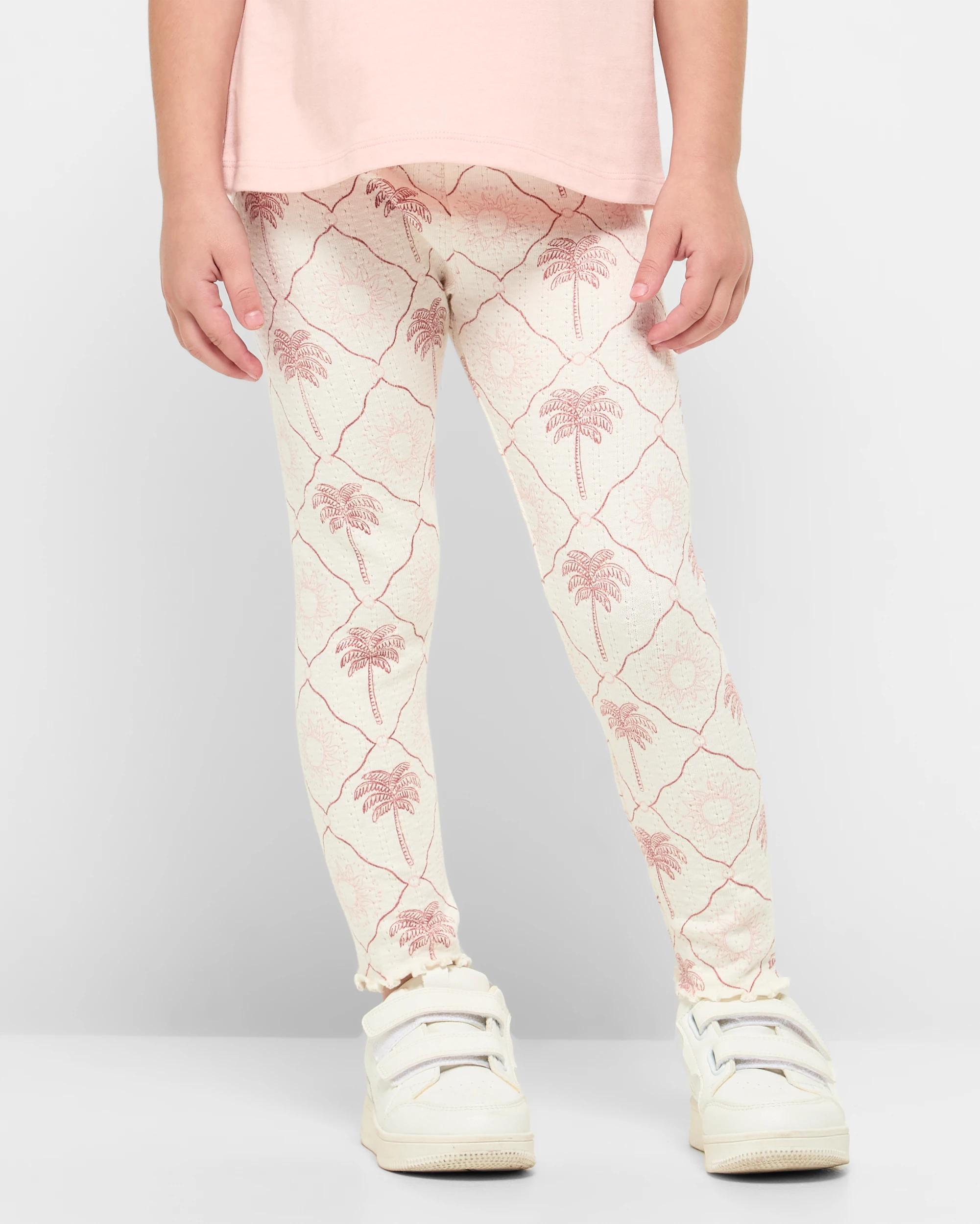 1 Target Australian Cotton Pointelle Rib Leggings PALM TILE, 1 of 5