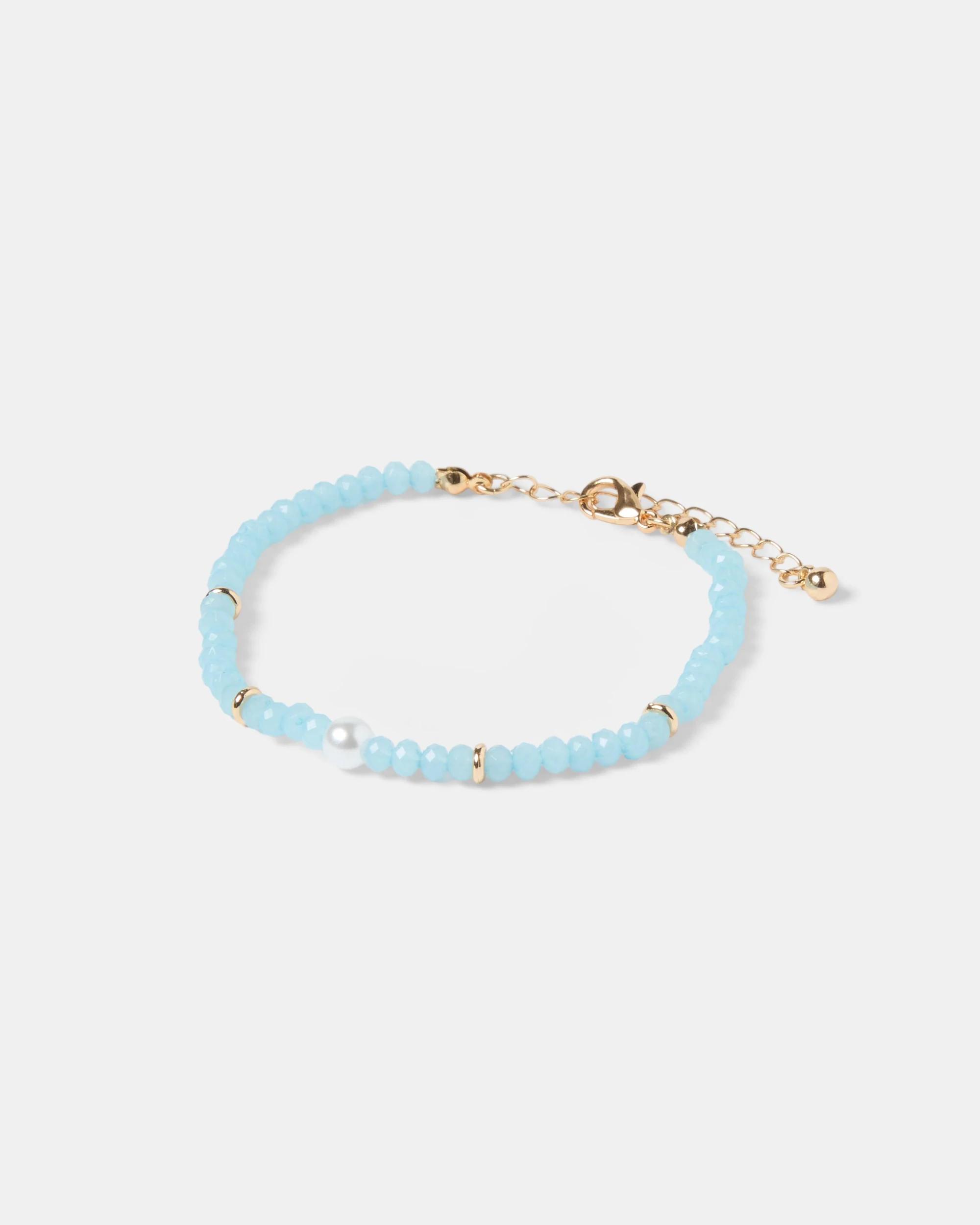 2 4 Pack Shell Bracelets - Gold Tone and Blue Acc Blue, 2 of 5