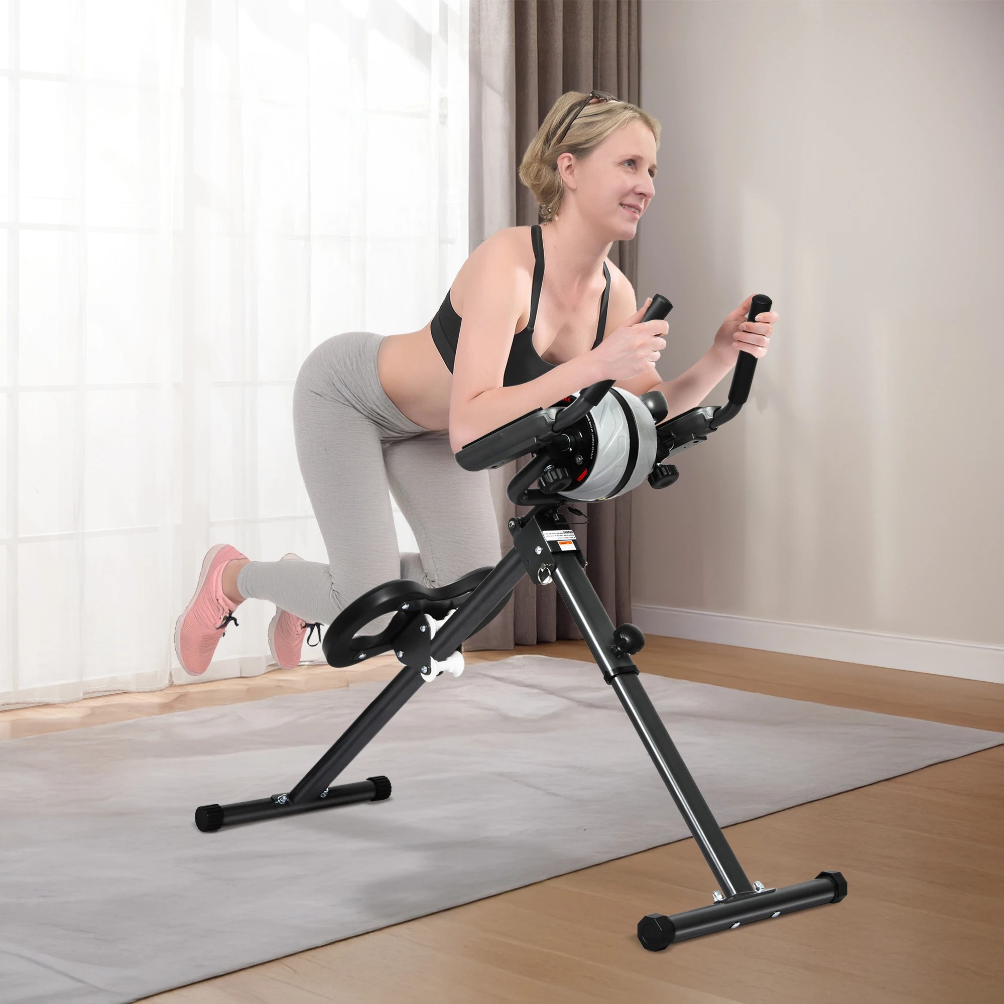 7 Centra Ab Crunch Machine Roller Wheel Abdominal Exerciser Gym Workout Equipment, 7 of 9