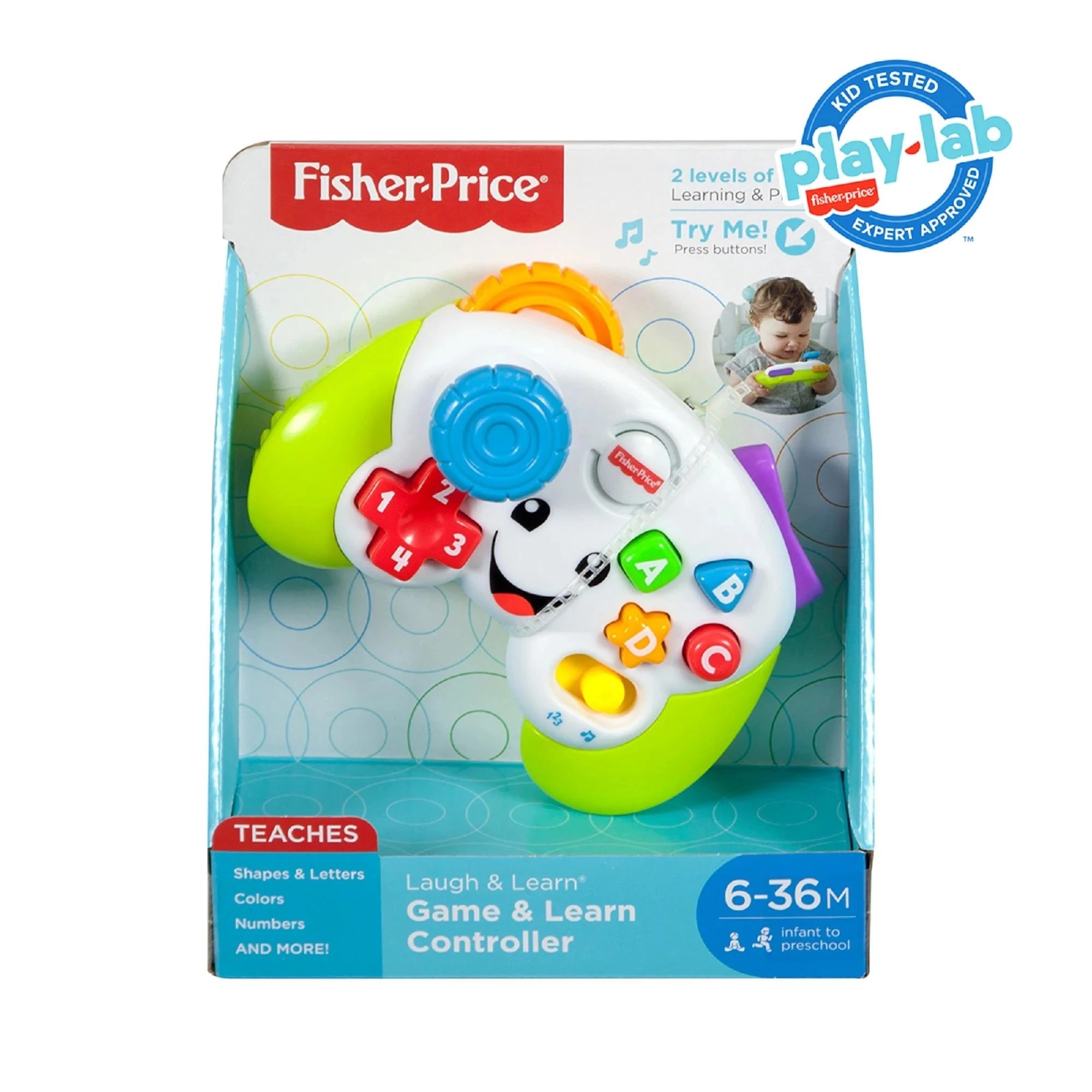 1 Fisher-Price Laugh & Learn Game & Learn Controller - Green, 1 of 7