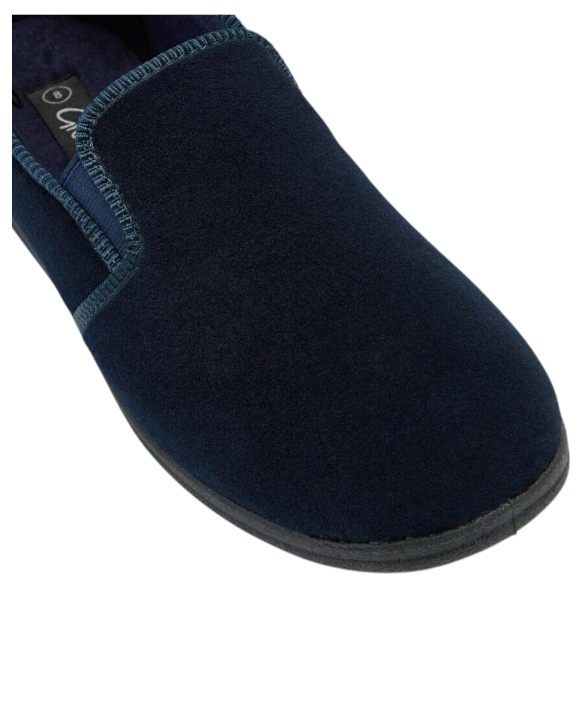 3 Grosby Percy Slippers Mens Shoes Casual Slip On Moccasins Navy NAVY, 3 of 4