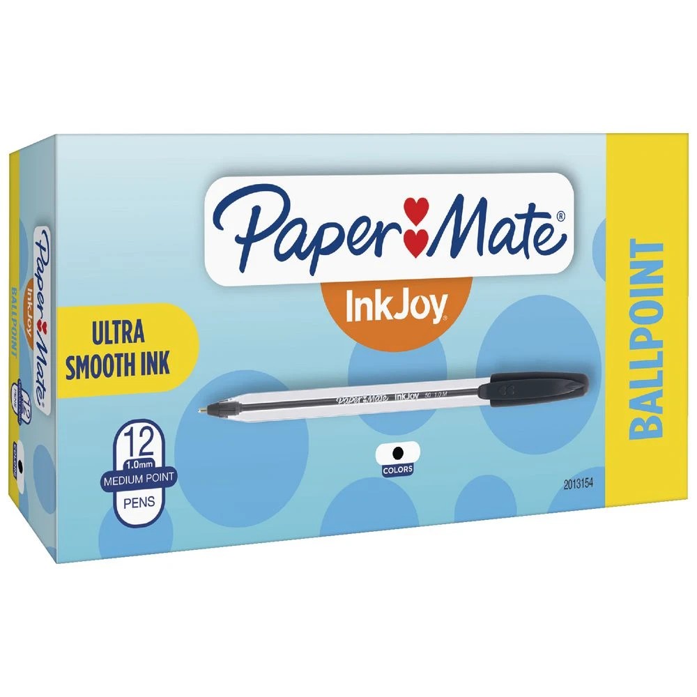 2 Paper Mate InkJoy 50 Ballpoint Pens Black 12 Pack, 2 of 4