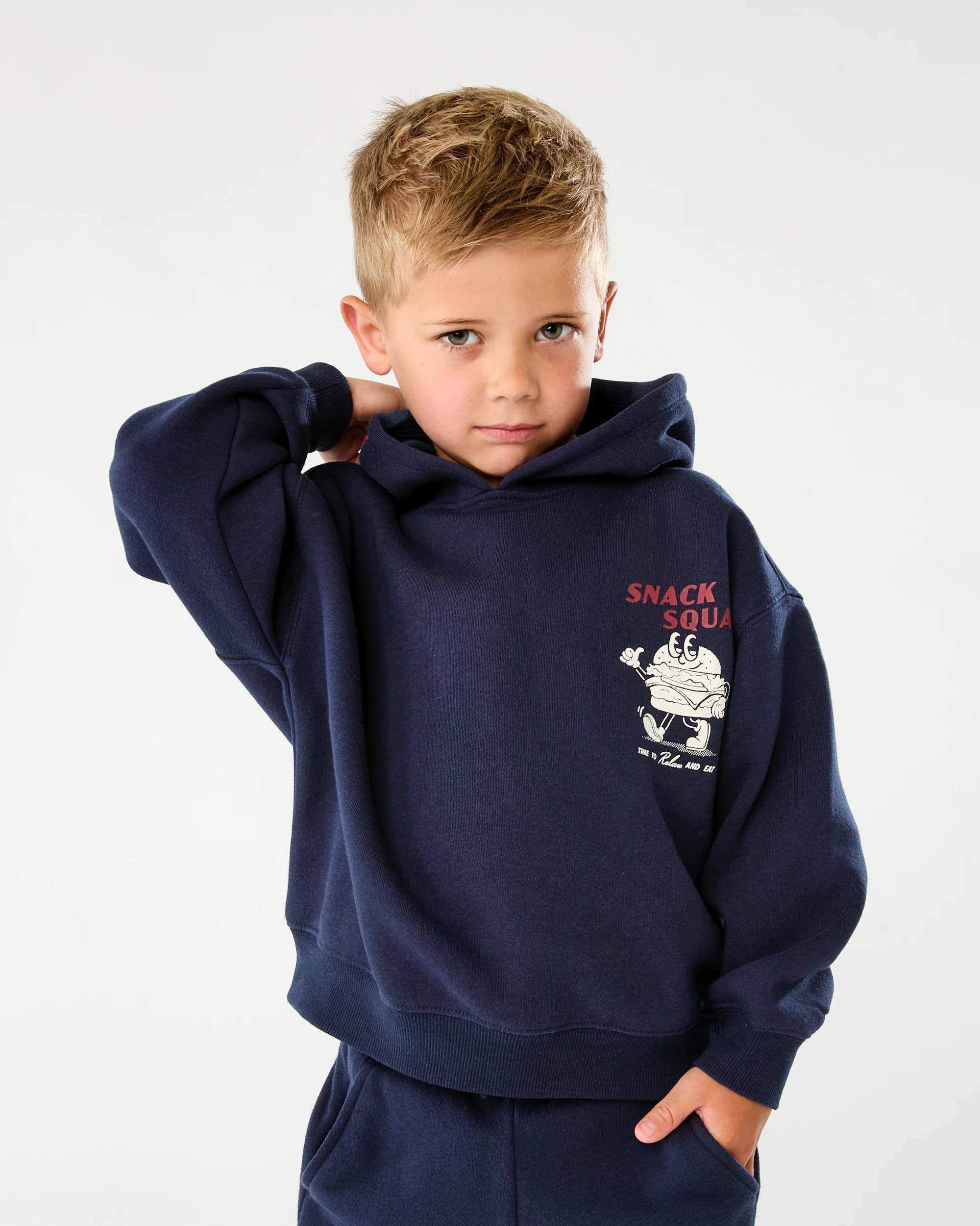 1 Oversize Print Hoodie Blu Food, 1 of 8