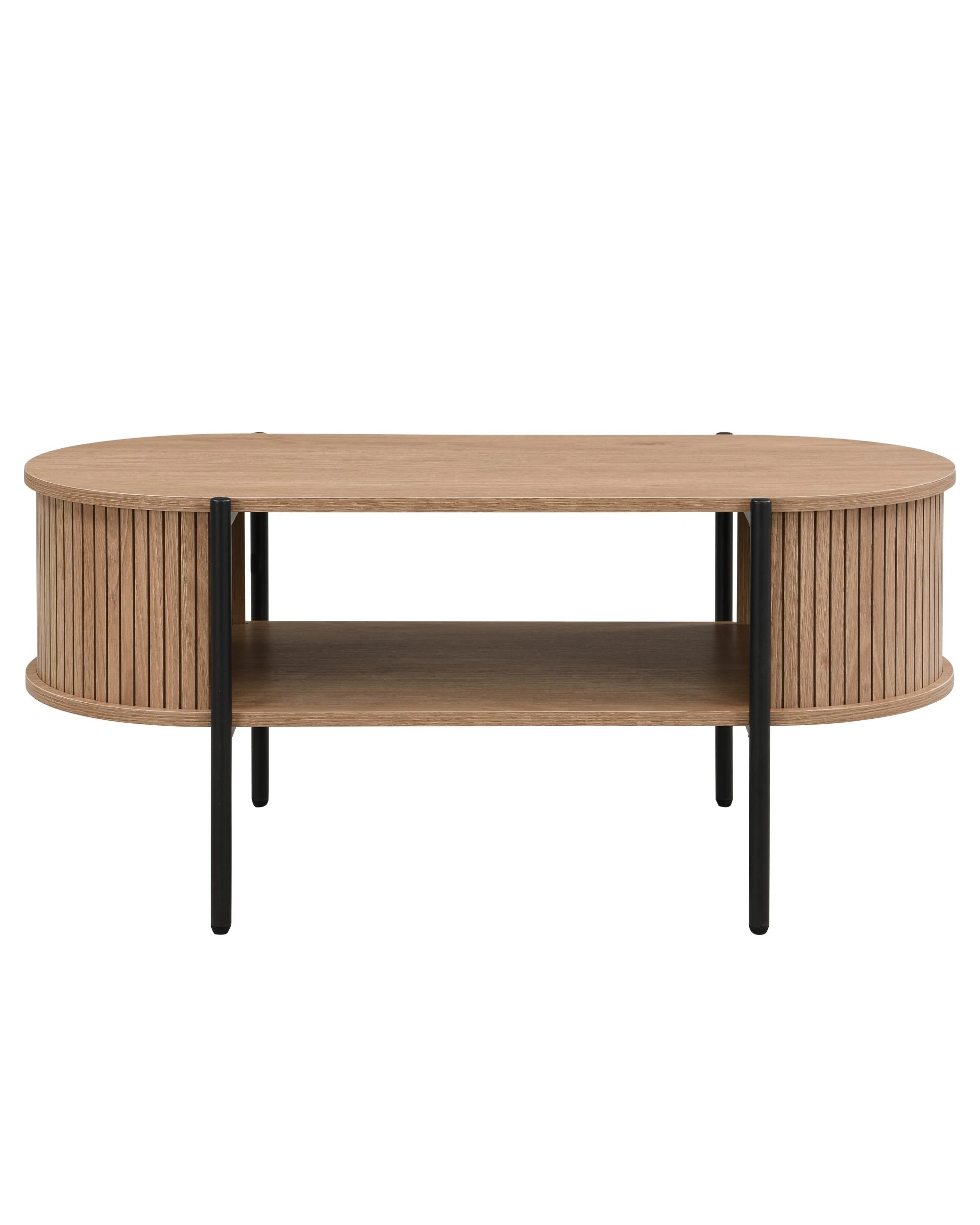 3 Kodu Coffee Table Oval Oak - Black, 3 of 10