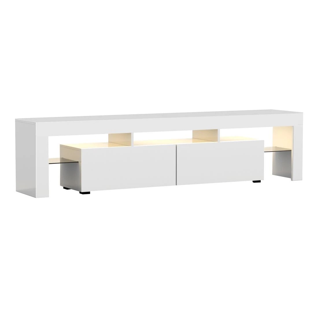 1 Artiss Entertainment Unit TV Cabinet LED 189cm - White, 1 of 8