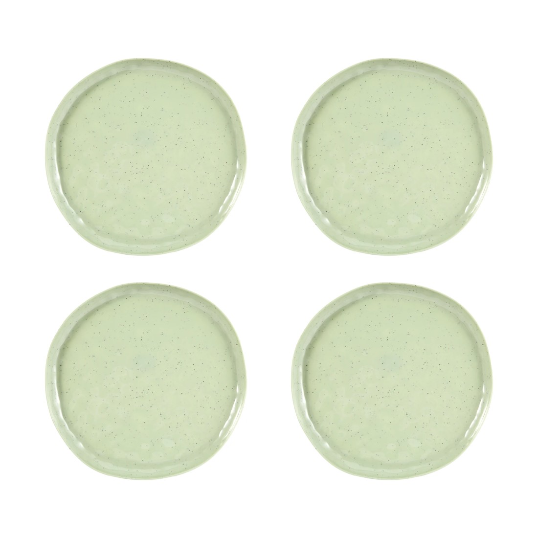 2 4 Pack Green Glazed Look Dinner Plates, 2 of 7