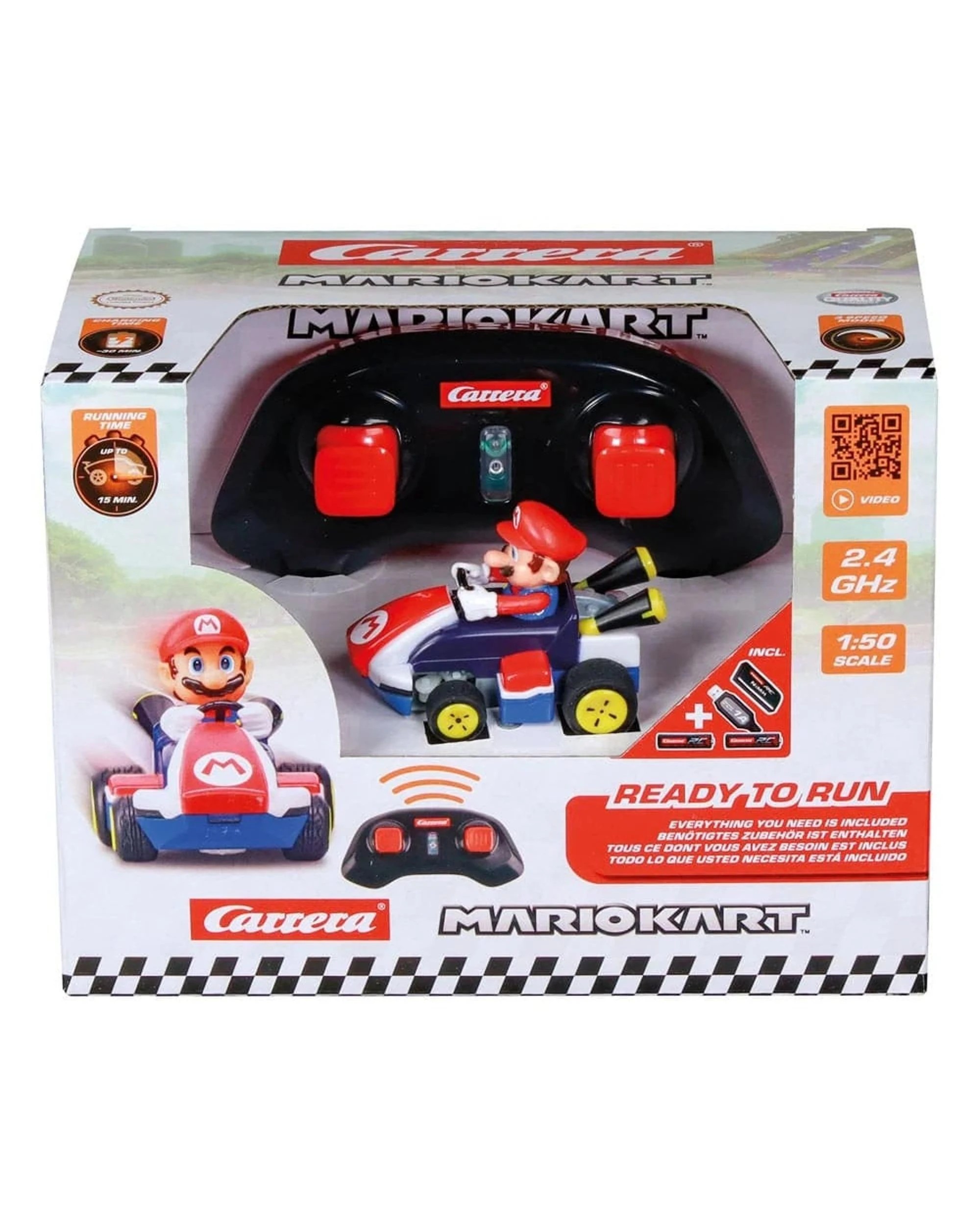 2 Carrera RC Mario Kart Mini RC Mario 1:50 Scale 2.4GHz Car, 2 of 10