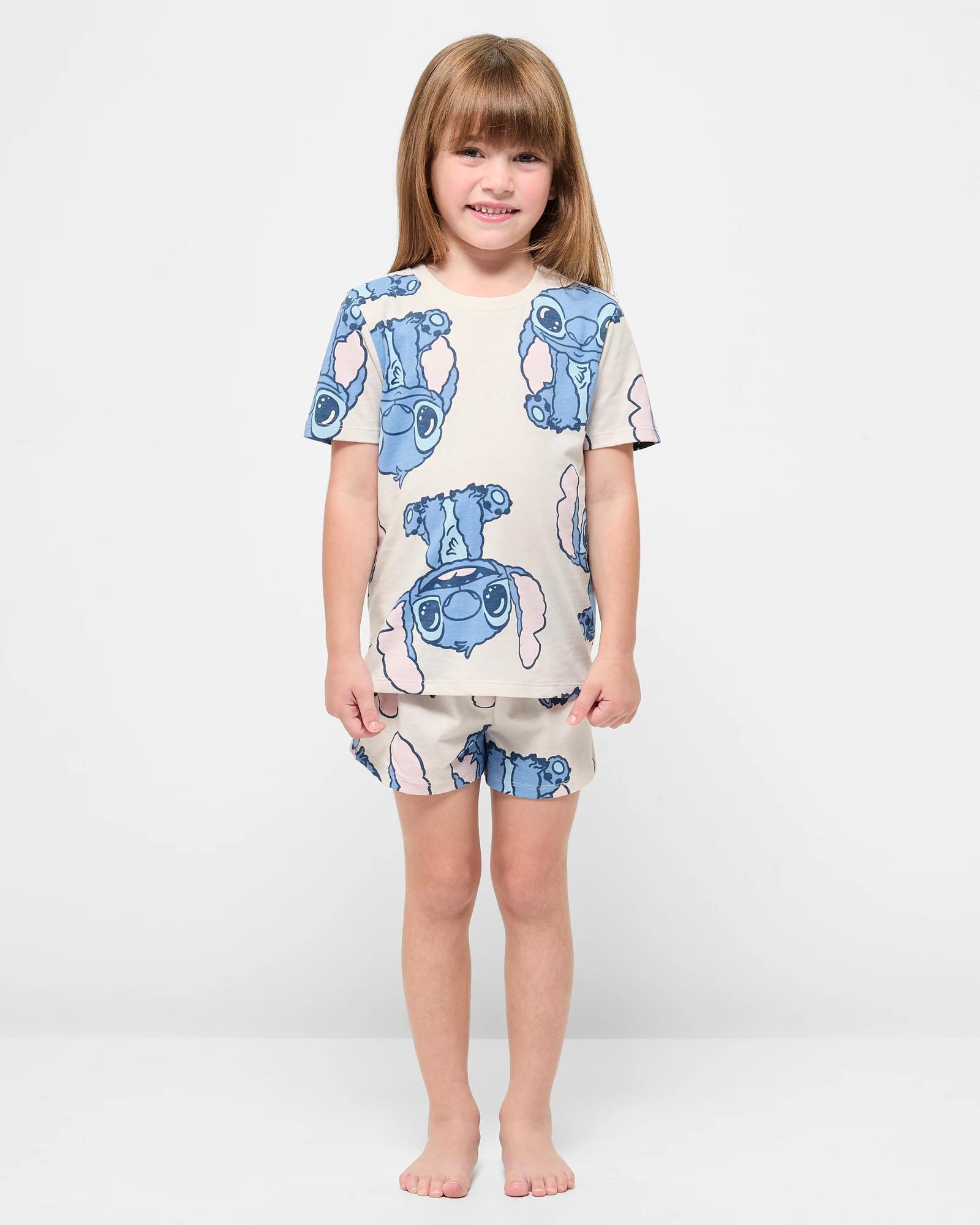 3 Disney Stitch  Australian Cotton Younger Kids 2 Pack Pyjama Set BLUE, 3 of 4