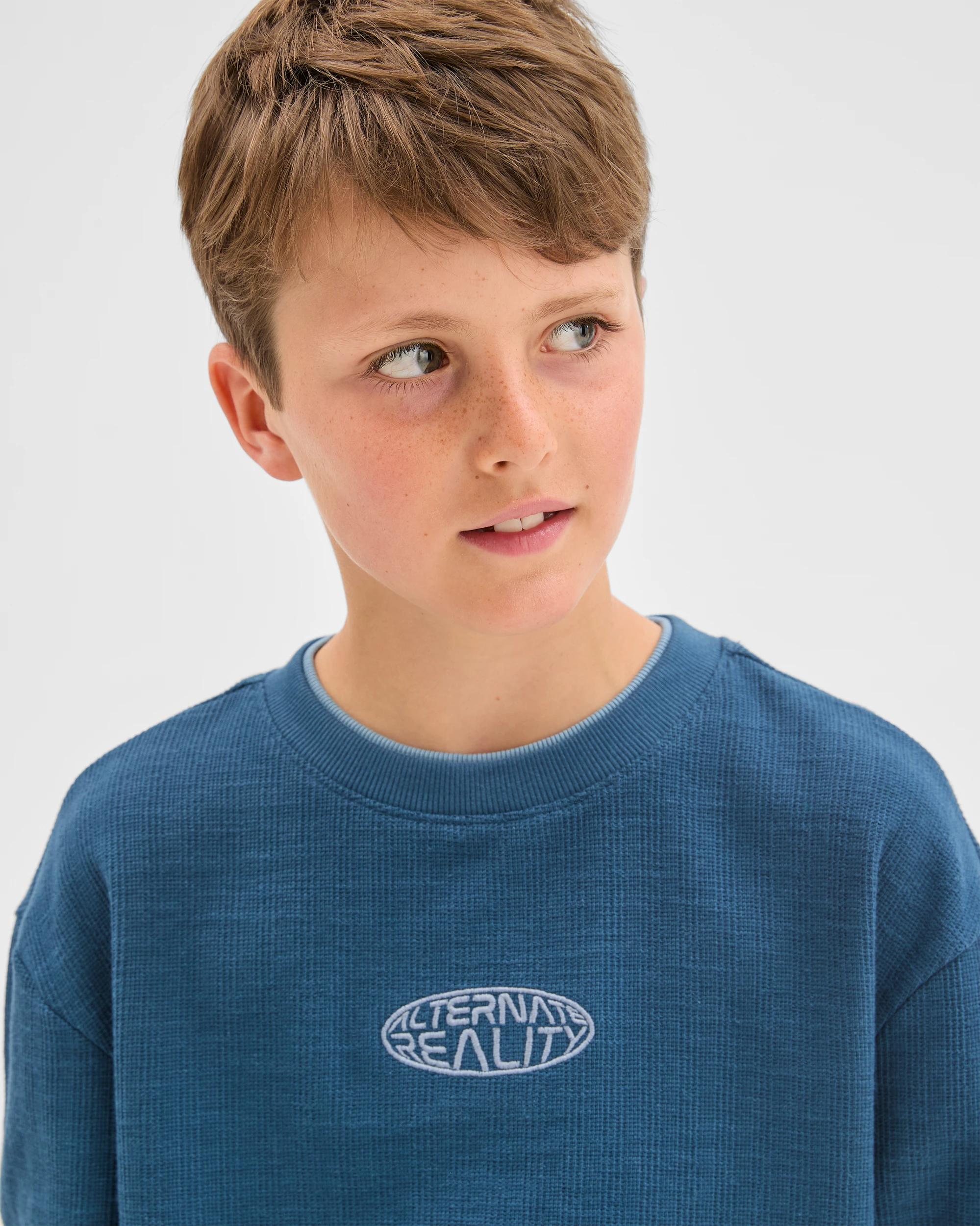 5 Target Kids Australian Cotton Long Sleeve Textured Waffle T-Shirt BLUE, 5 of 8