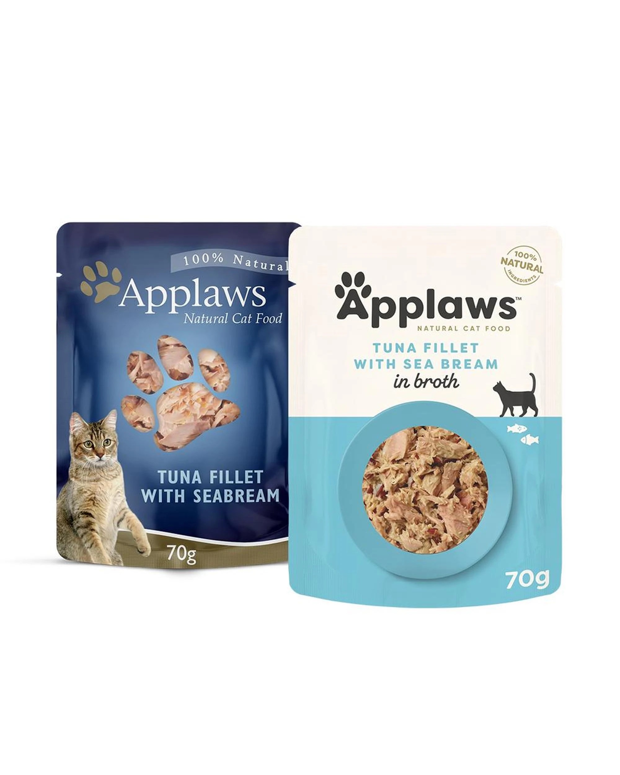 2 Applaws Natural Cat Food Tuna With Sea Bream Pouch 70g 16 Pack, 2 of 2