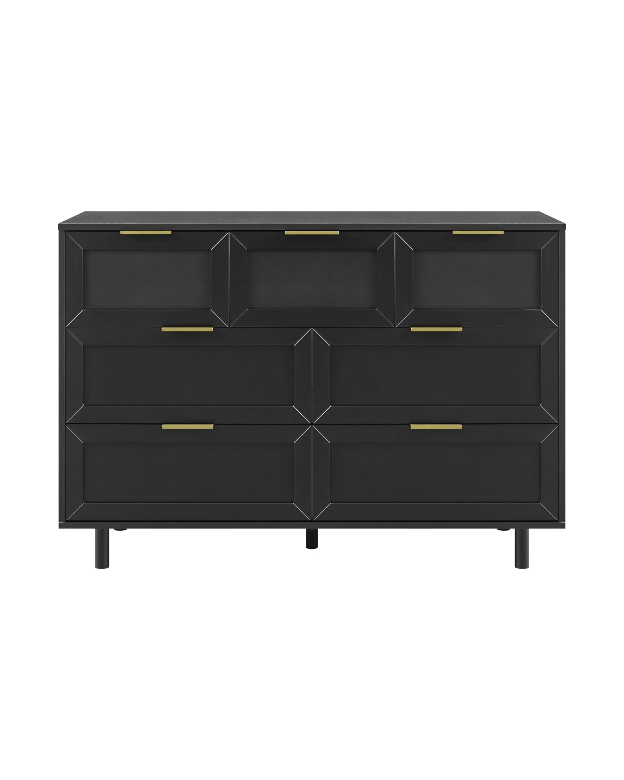 4 Kodu Tallboy Dresser Chest 7 Drawers - Black, 4 of 10