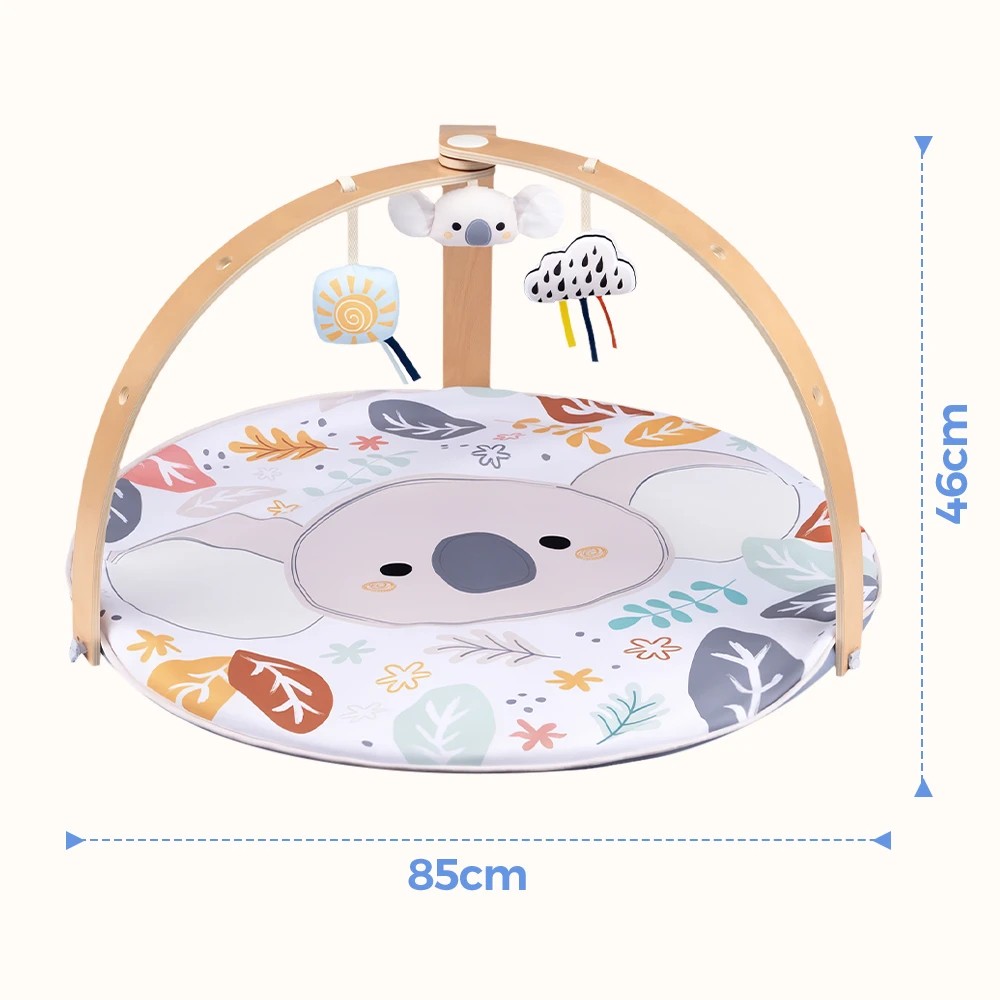 2 PlayPals Kid Play Mat Baby Gym Tummy Time Activity Mat with 3 Sensory Toys - Multi, 2 of 3