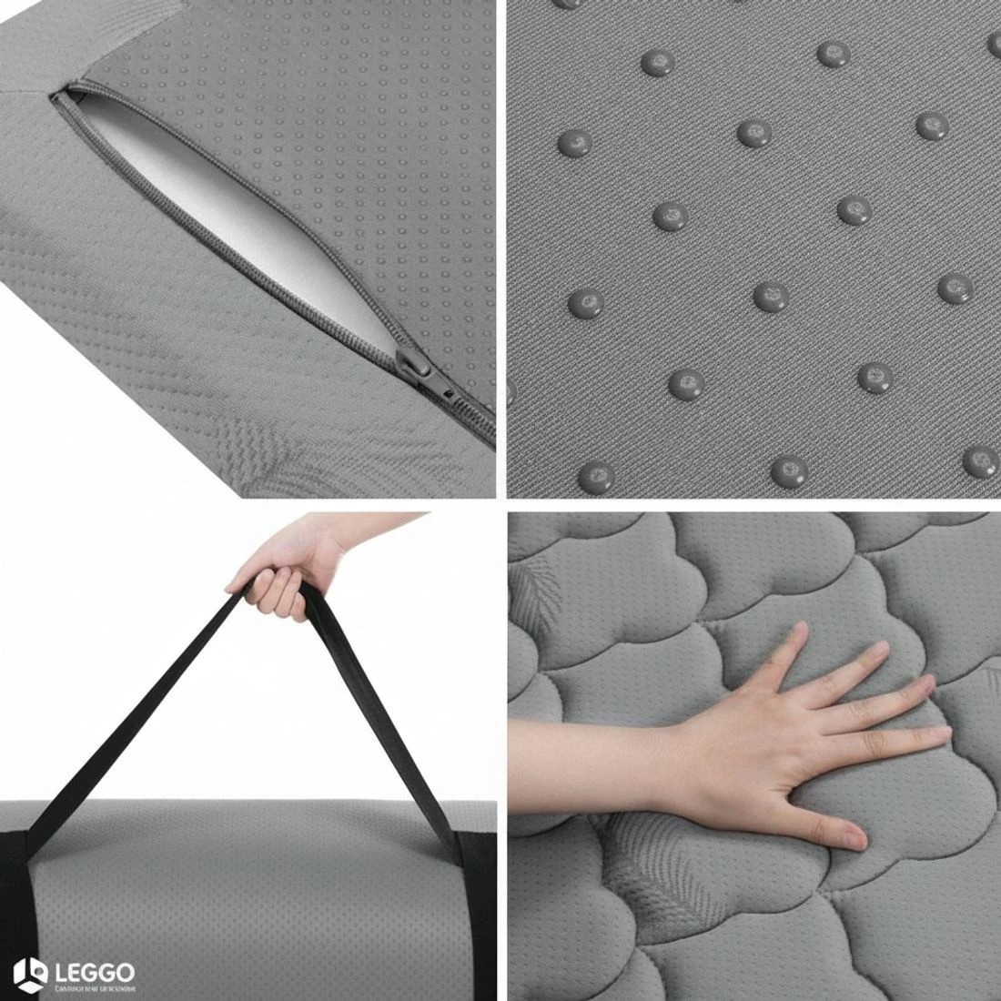 5 Giselle Bedding Single Foldable Mattress Camping Mat - Grey, 5 of 5