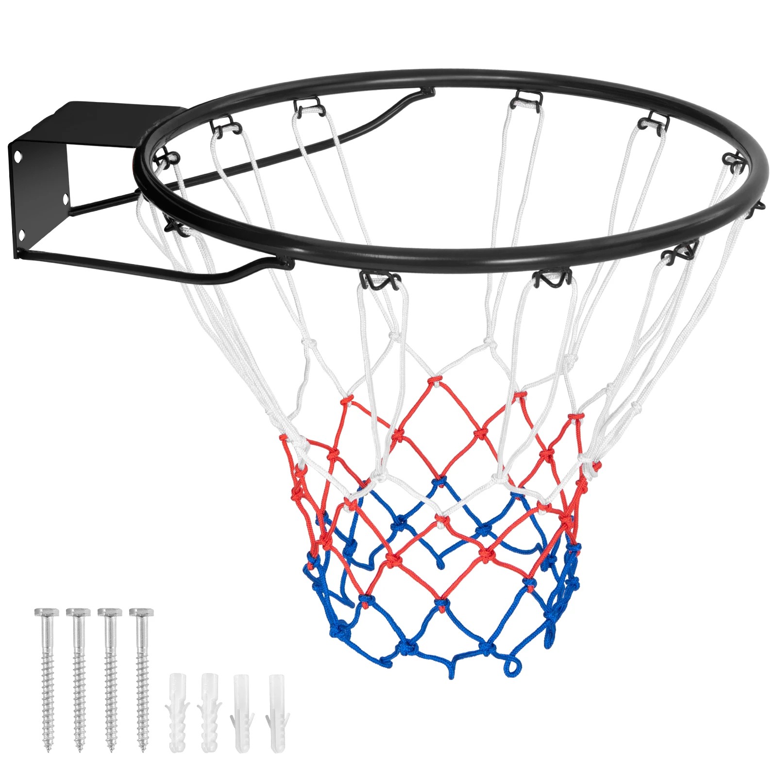 1 Costway 38CM Basketball Goal Rim Replacement Indoor Outdoor Wall Door Mounted Basketball Hoop, 1 of 1