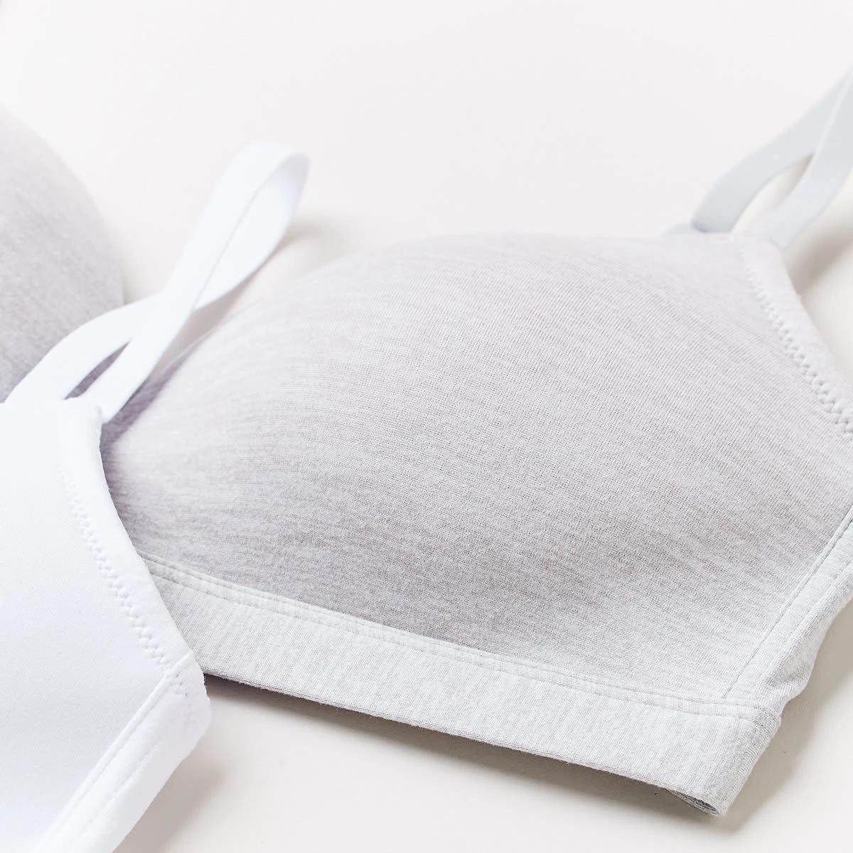 2 2 Pack Wirefree T-Shirt Bra SILVER MARLE, WHITE, 2 of 8