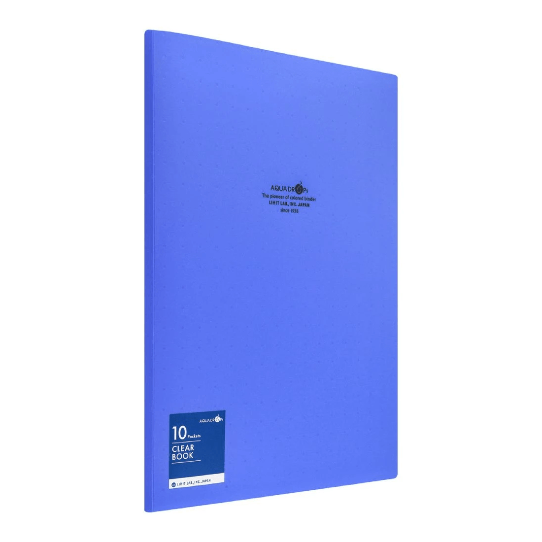 1 Aqua Drops Display Book A4 10 Pockets Vivid Blue, 1 of 4
