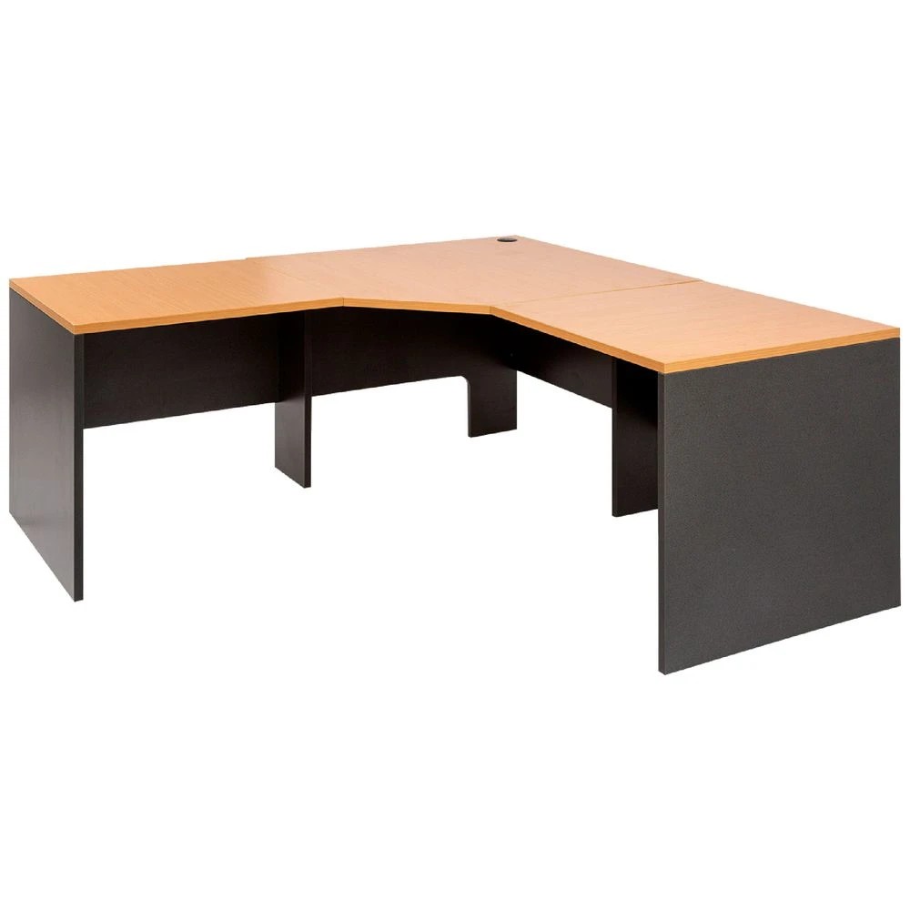 1 Velocity Workstation 1800 x 750mm Golden Beech and Ironstone Desks, Tables and Workstations, 1 of 5