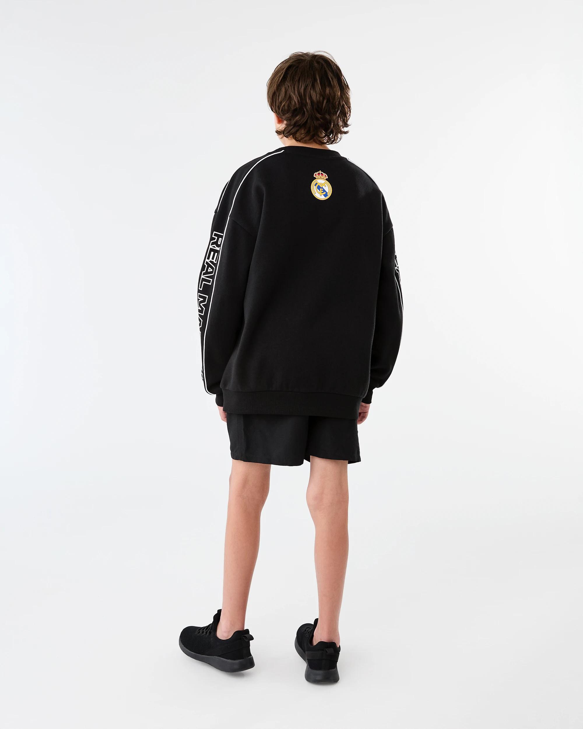 8 Real Madrid Youth Crew Neck Sweatshirt Black, 8 of 10