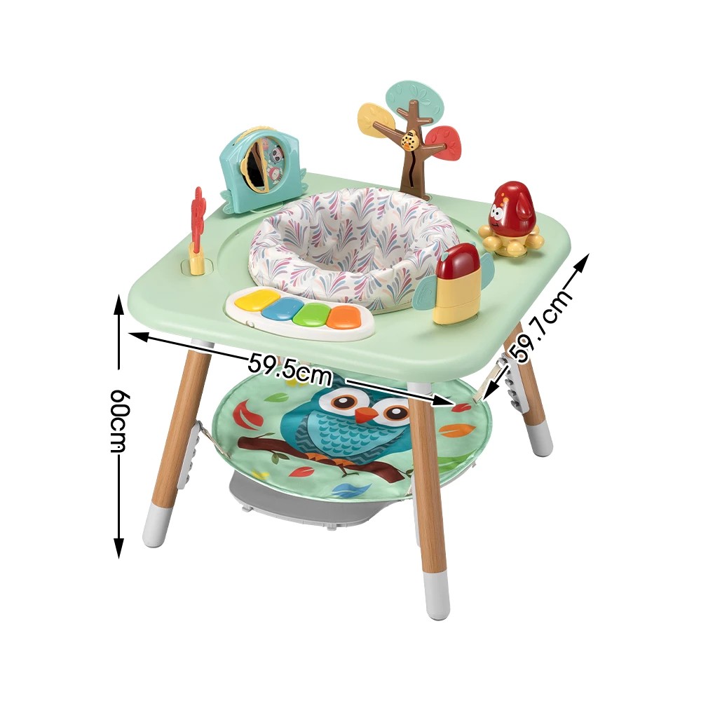 2 PlayPals Baby Activity Center 360° Swivel Seat 5 Heights Jumper - Green, 2 of 3