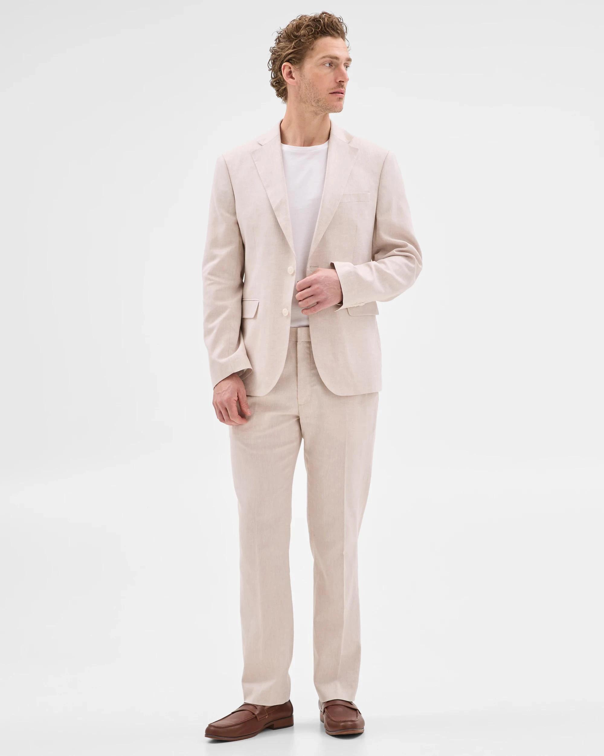1 European Linen Blend Suit Pants - Preview NEUTRAL, 1 of 7