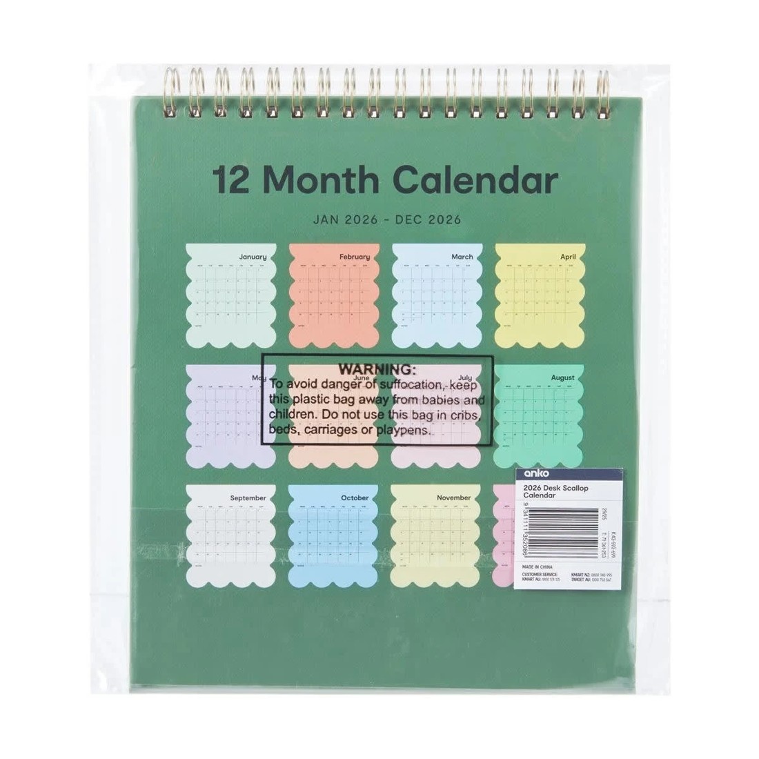 5 2026 Desk Scallop Calendar, 5 of 5