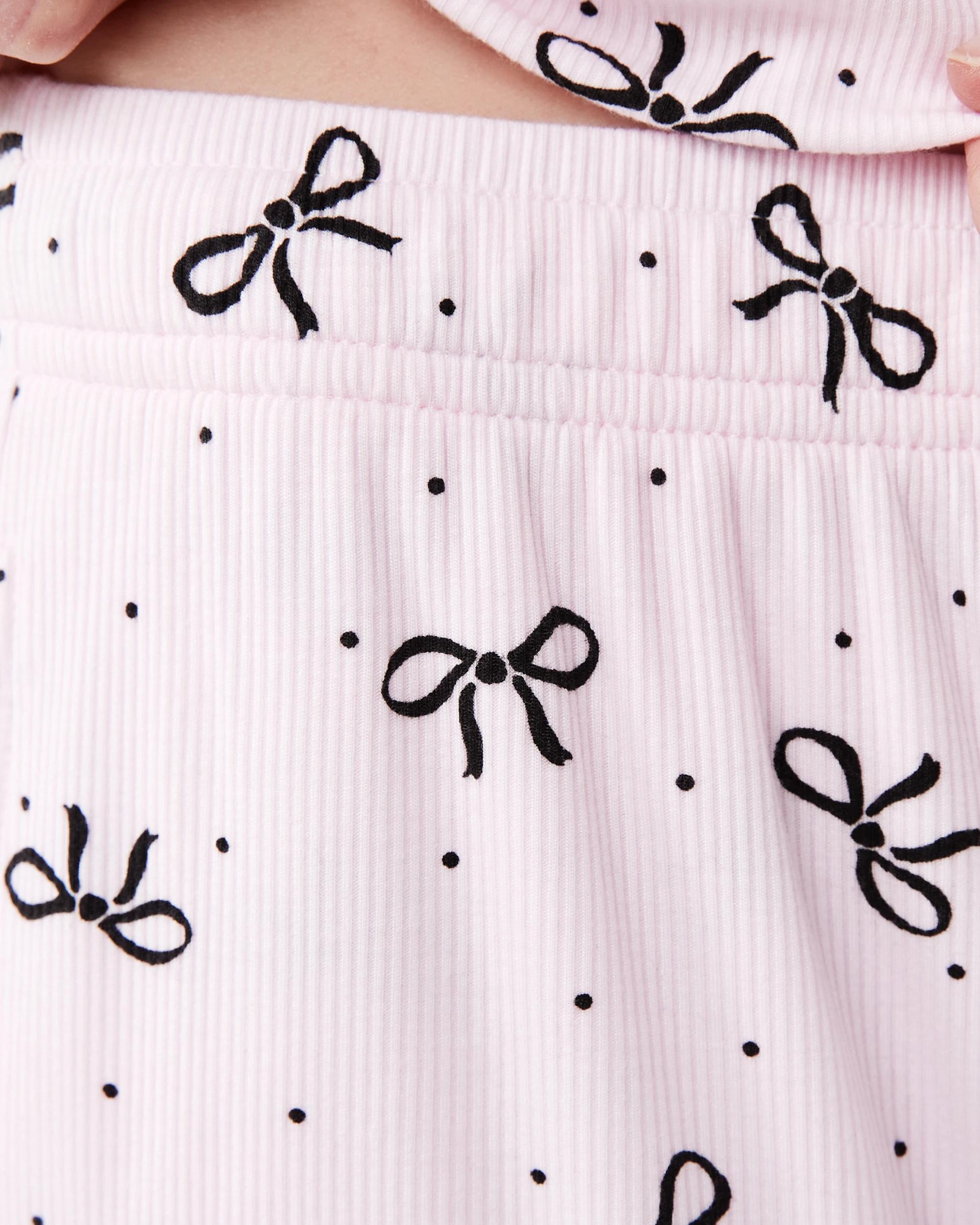 4 Rib Lace Trim Pants Bow Spot, 4 of 7