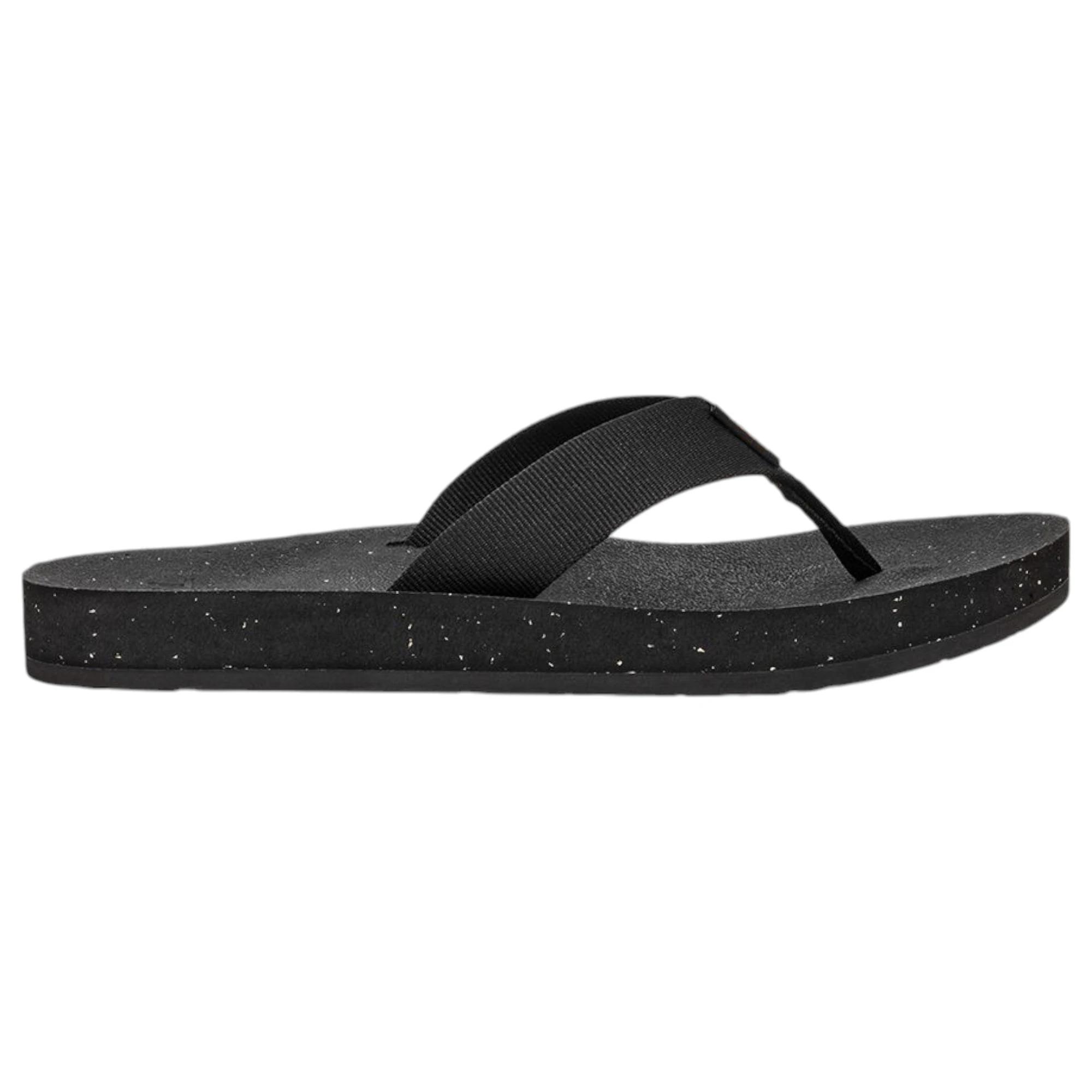 1 Teva Womens Reflip Slip On Sandals Thongs BLACK/BLACK, 1 of 6