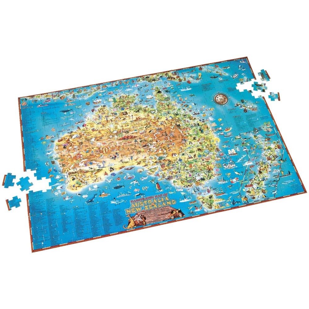 2 Blue Opal Giant Down Under Map Puzzle, 2 of 2