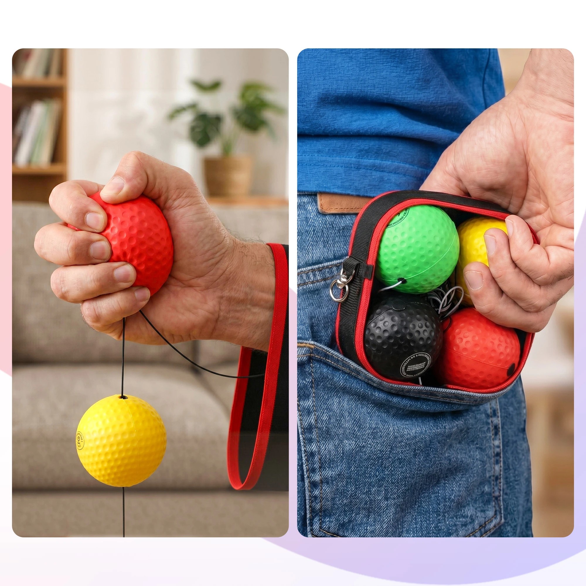 8 Everfit Boxing Reflex Ball Headband Hand Eye Coordination Stress Relief - Multi, 8 of 8