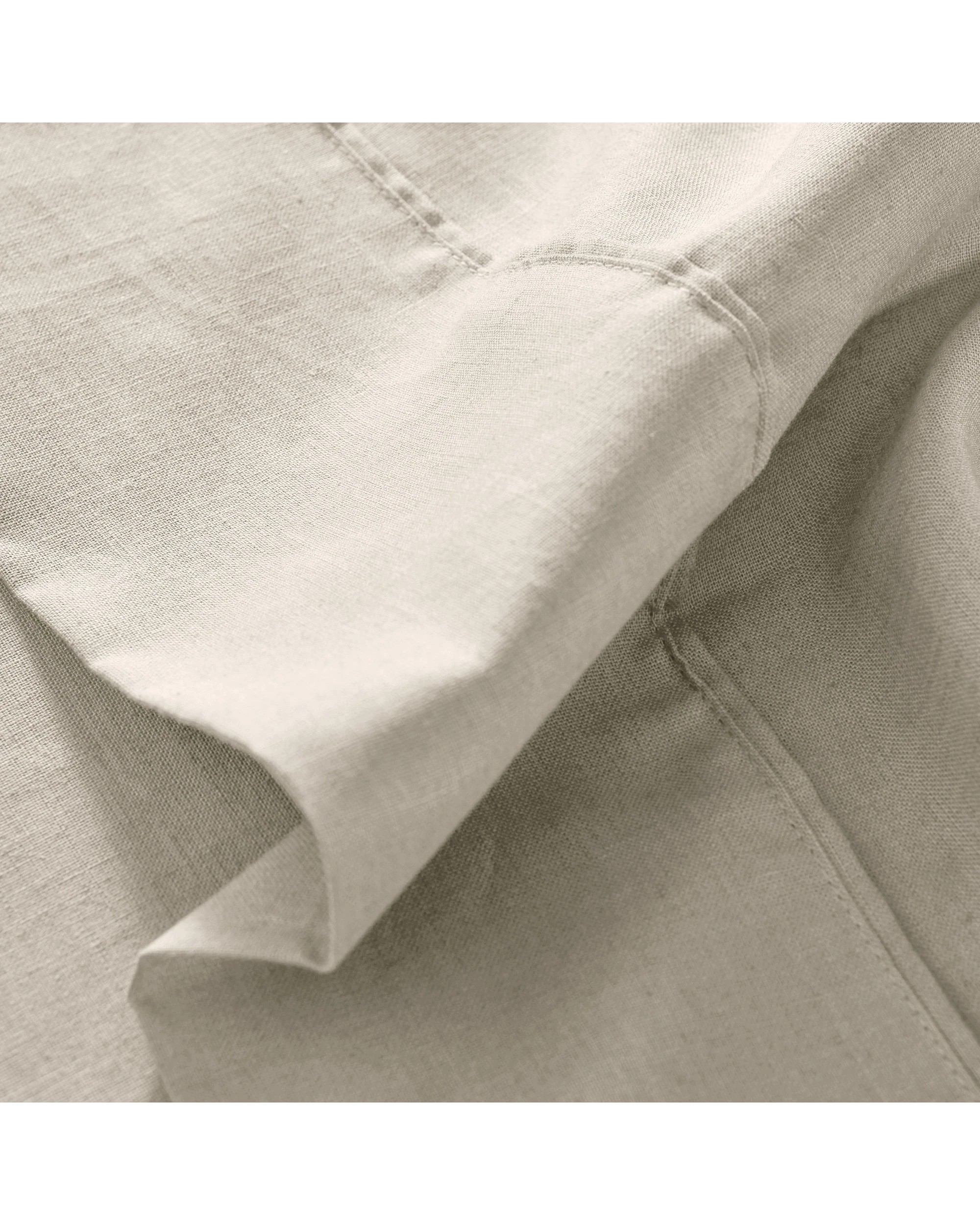 6 Dreamaker Linen Cotton Sheet Set - King Single Bed - Oatmeal, 6 of 9