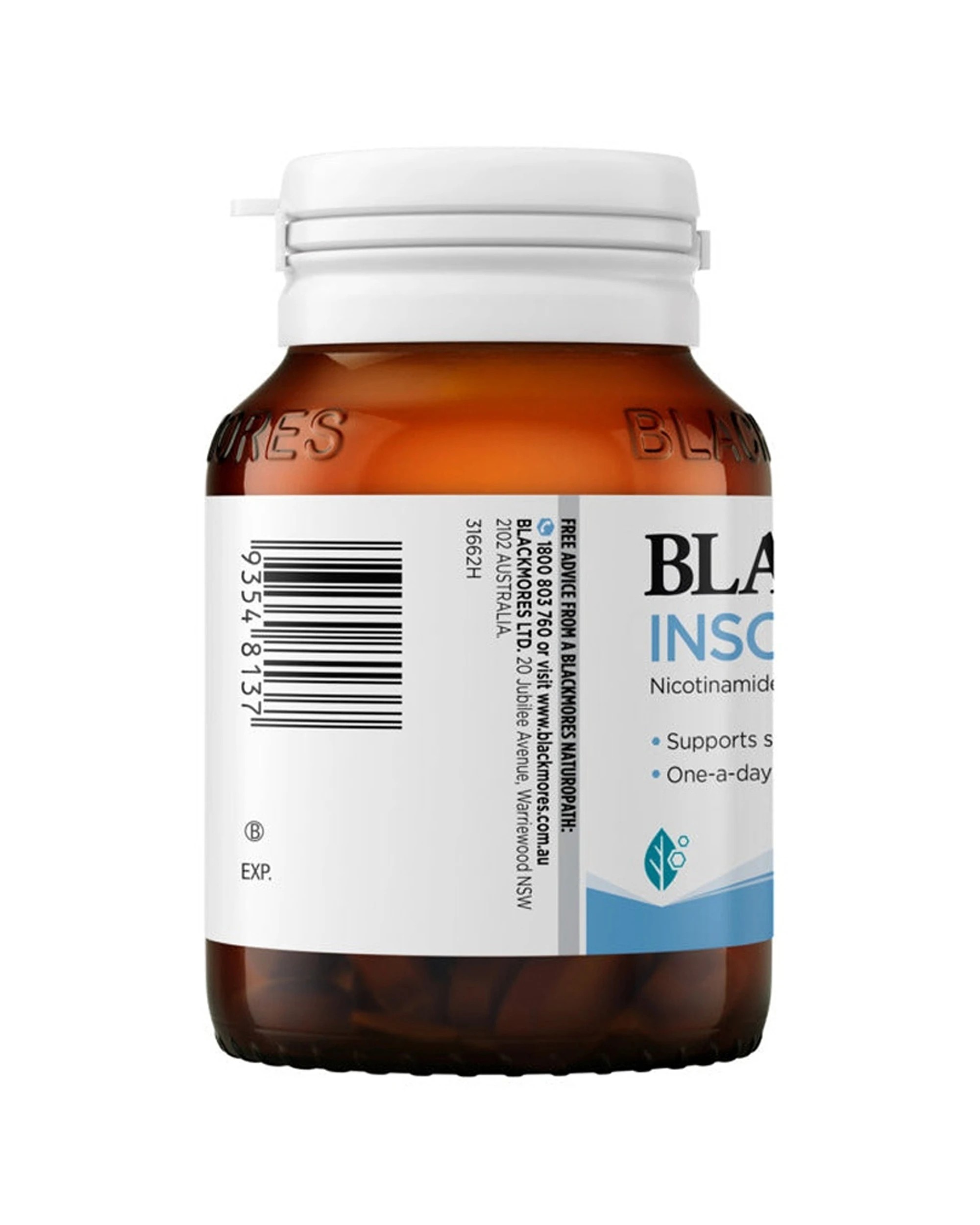 2 Blackmores 60pc Insolar Nicotinamide 500mg Vitamin B3 Skin Health Tablets, 2 of 7