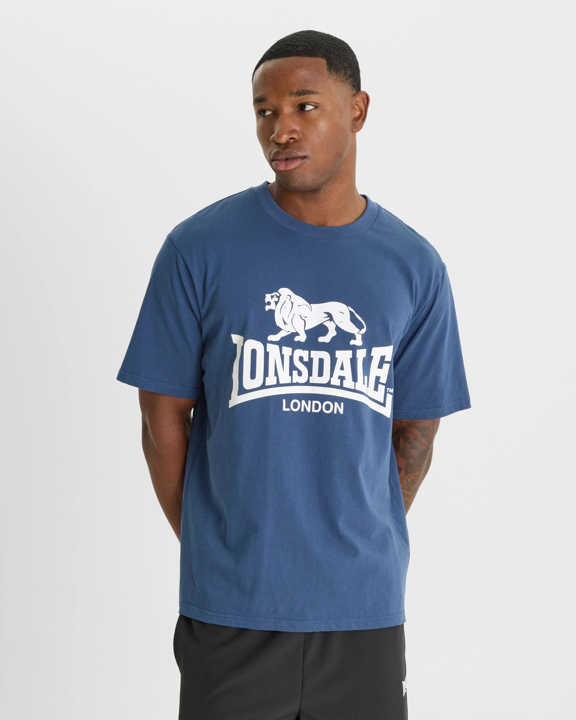 1 Lonsdale London Logo Short Sleeve T-Shirt BLUE, 1 of 6