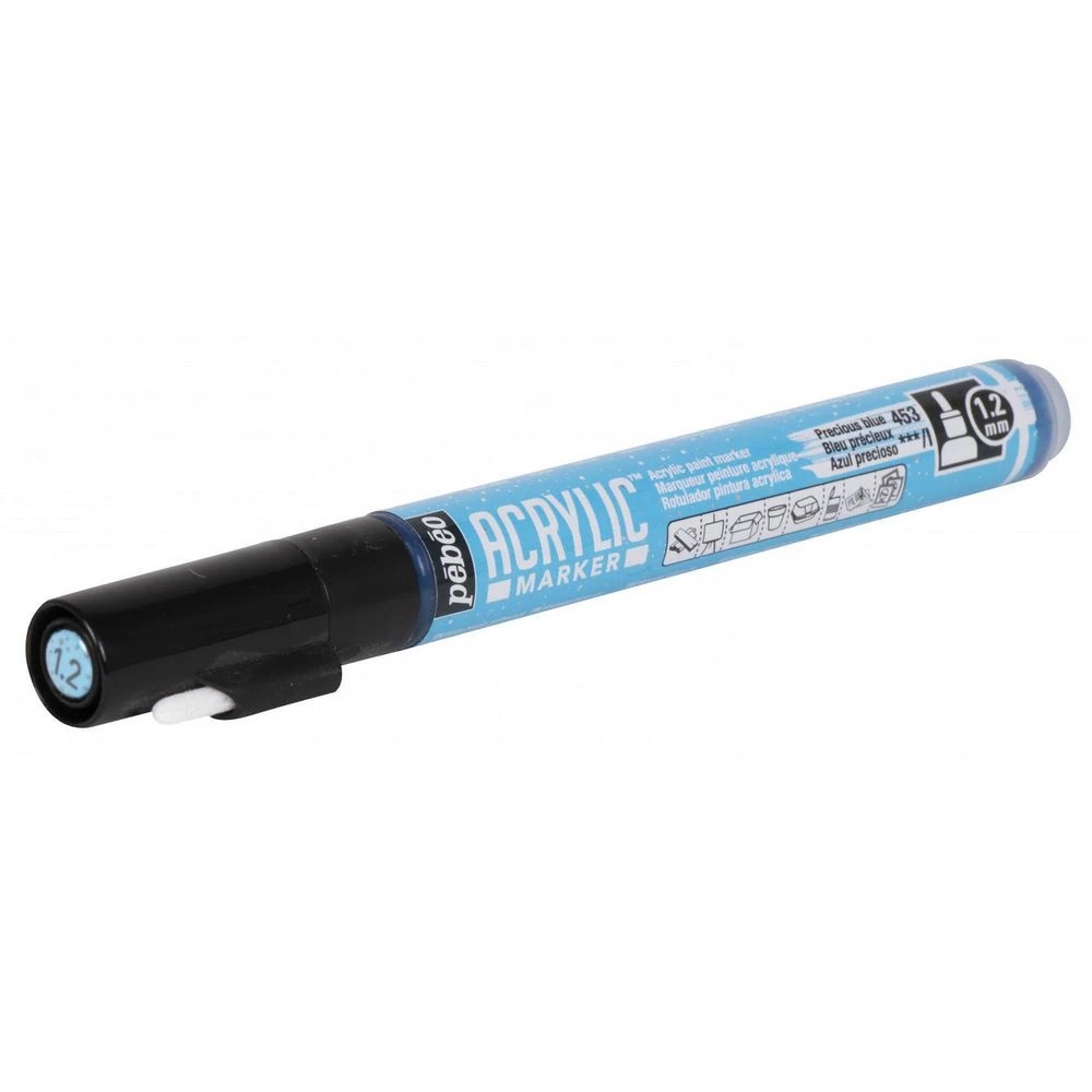 2 Pebeo Acrylic Paint Marker 1.2mm Precious Blue, 2 of 3