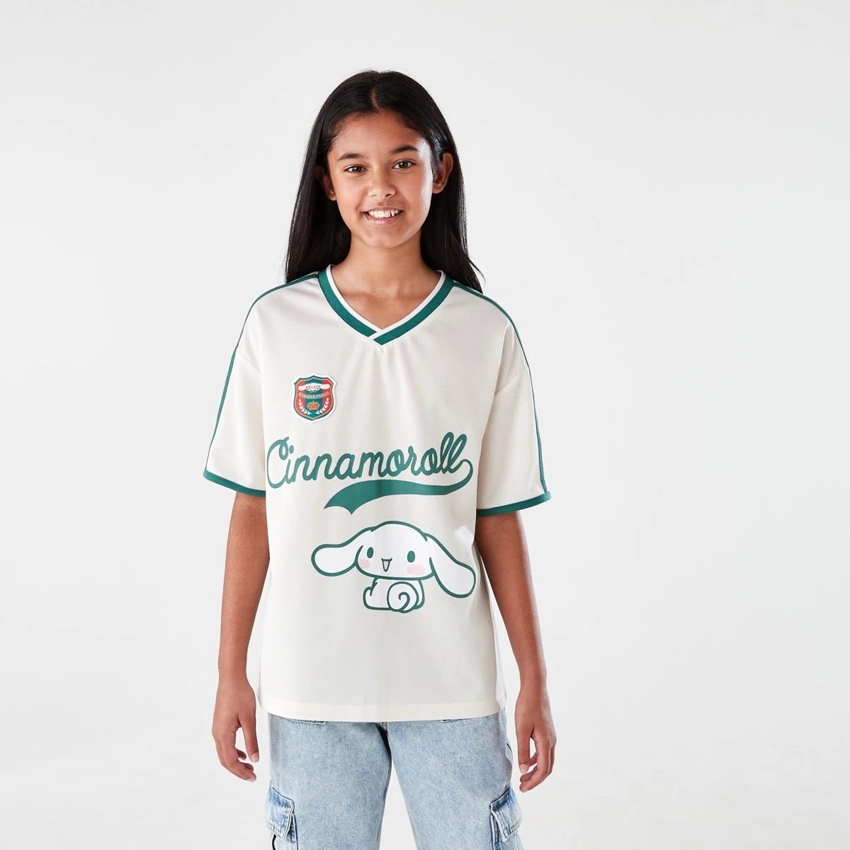 1 Cinnamoroll License Mesh T-shirt CINNAMOROLL VARSITY STYLE, 1 of 9